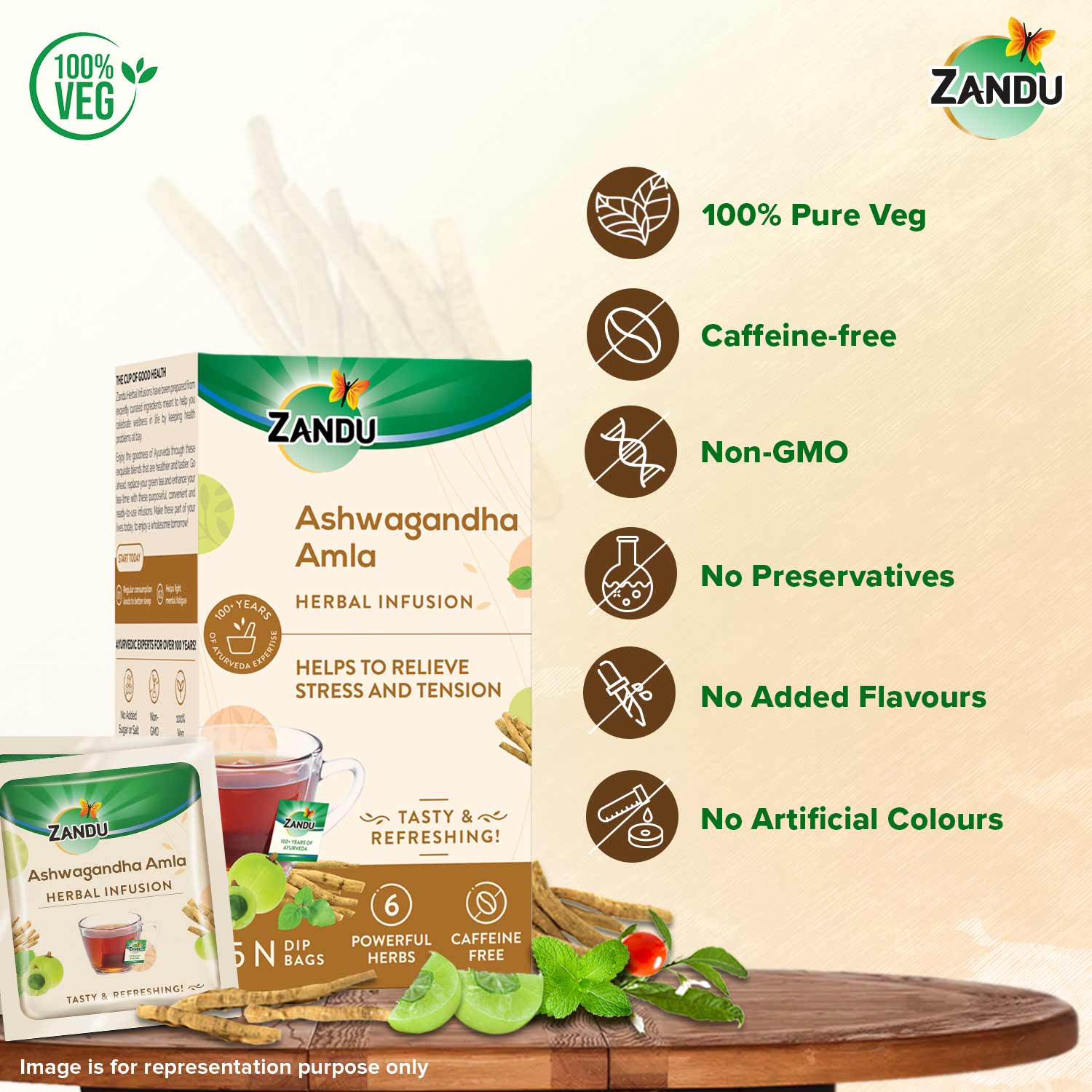 Zandu Ashwagandha Amla Tea - Image 4