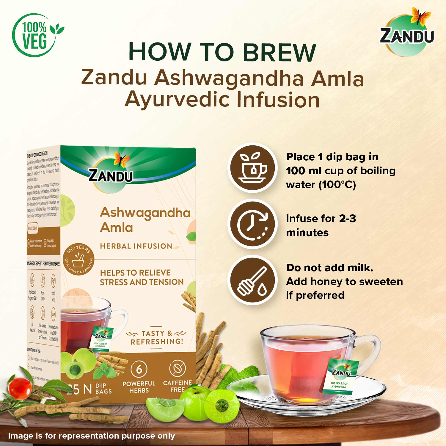 Zandu Ashwagandha Amla Tea - Image 5