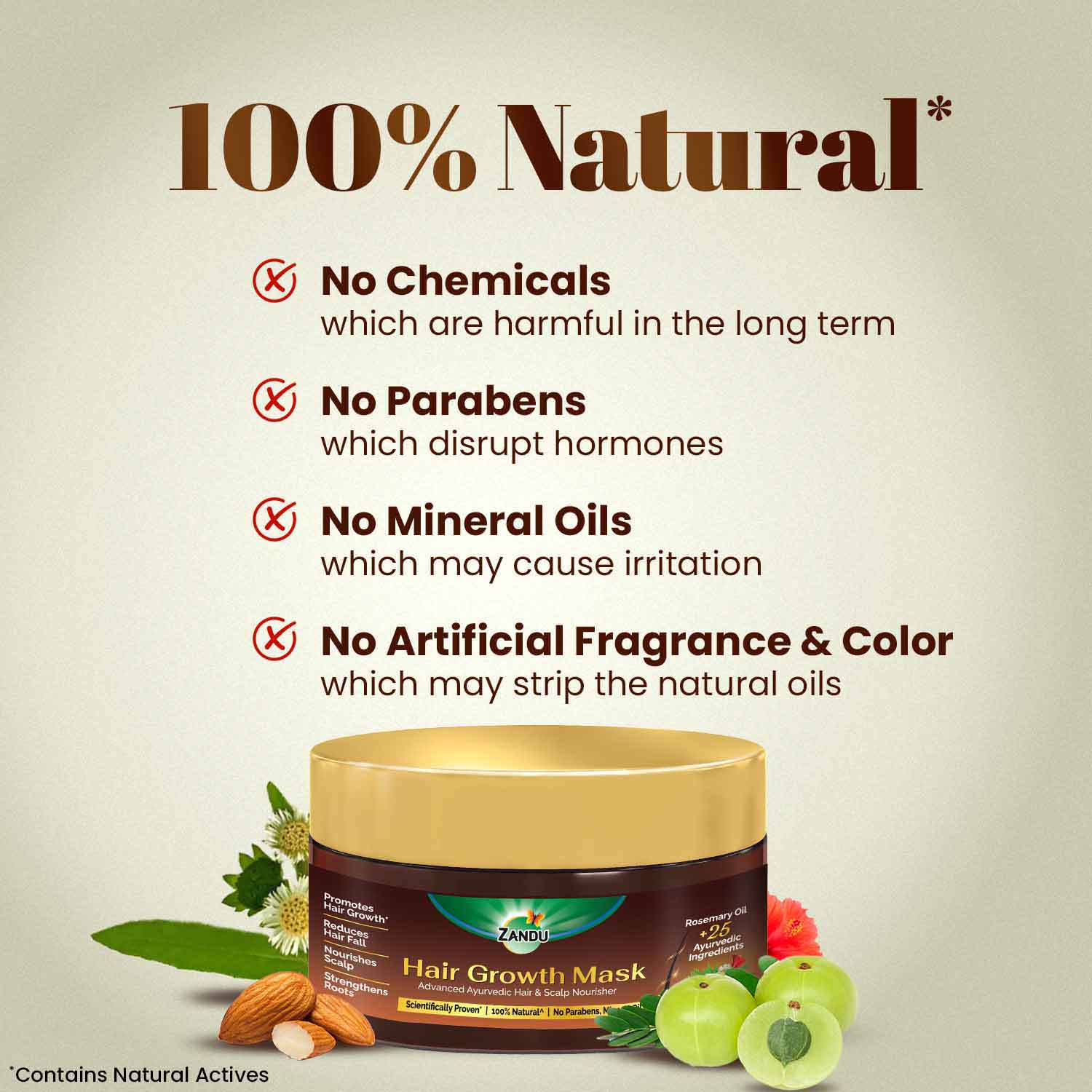 Zandu Ayurvedic Hair Growth Mask (200g) - Image 5