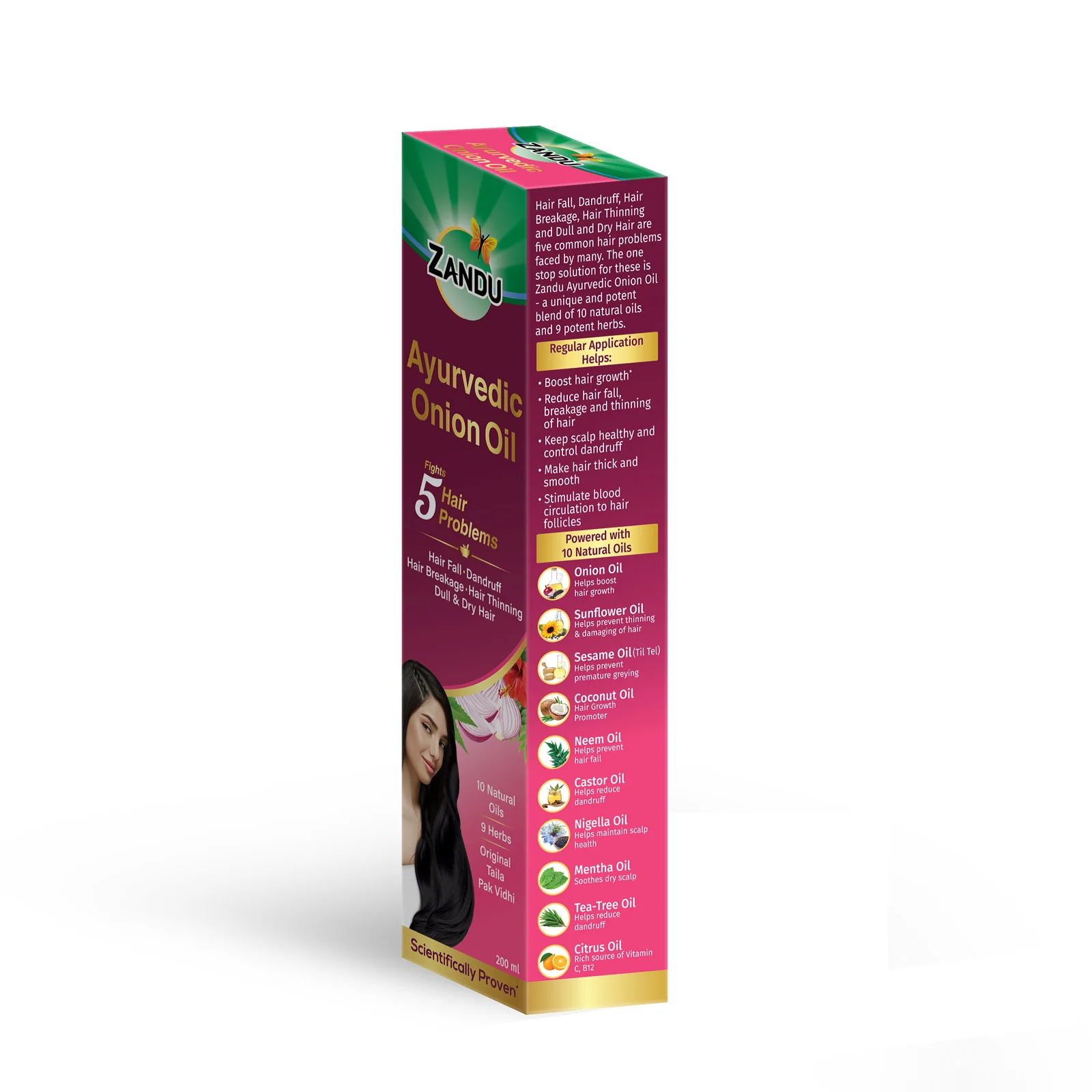 Zandu Ayurvedic Onion Hair Oil (200 ml) - Image 13