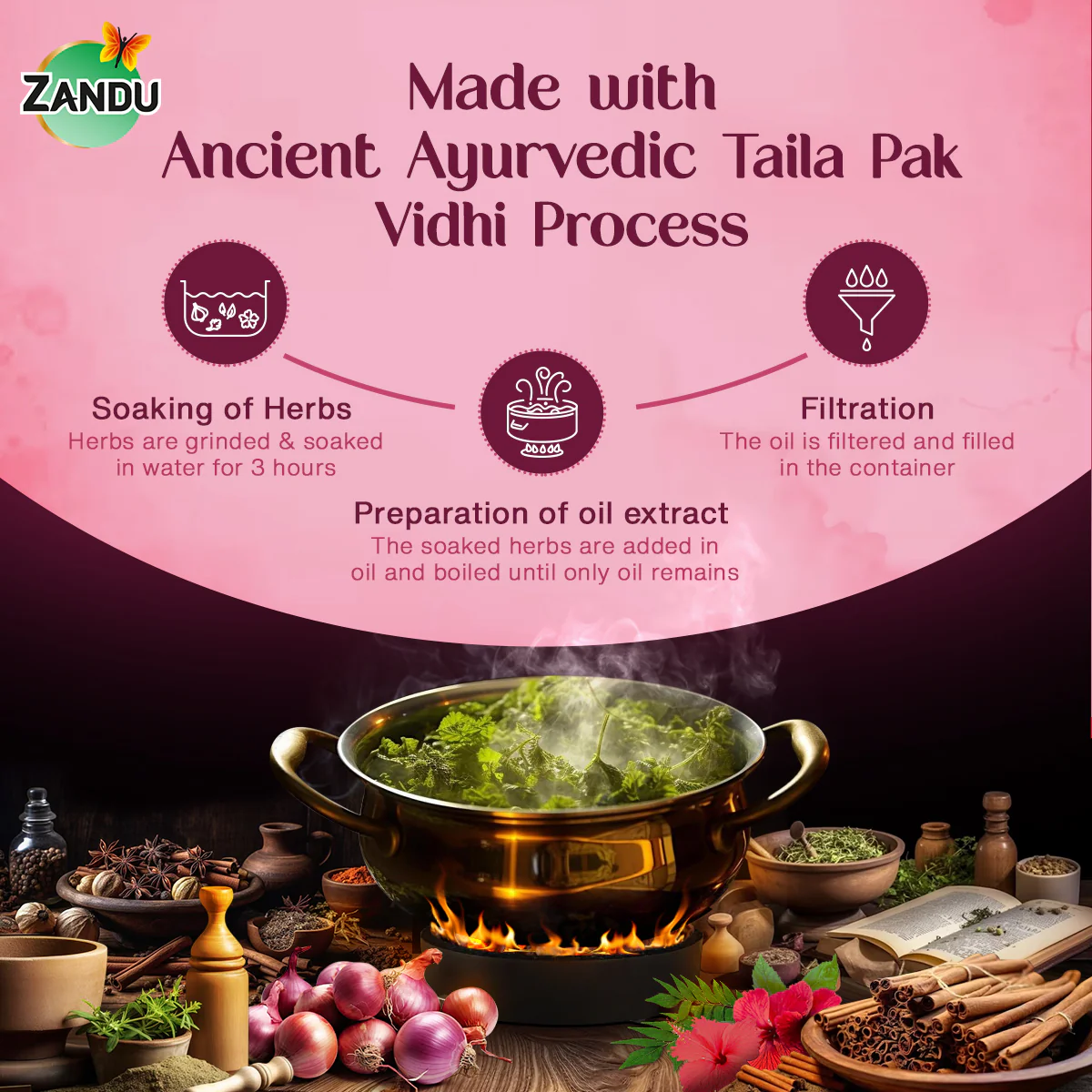 Zandu Ayurvedic Onion Hair Oil (200 ml) - Image 4