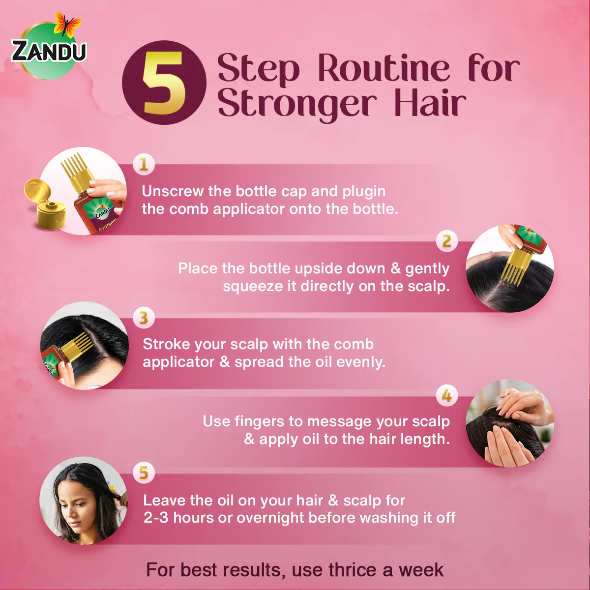 Zandu Ayurvedic Onion Hair Oil (200 ml) - Image 8