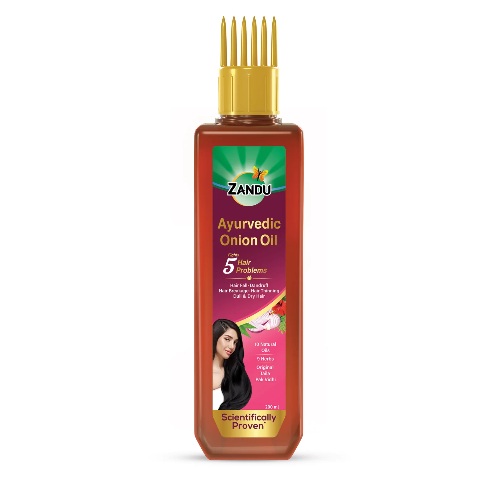 Zandu Ayurvedic Onion Hair Oil (200 ml) - Image 9