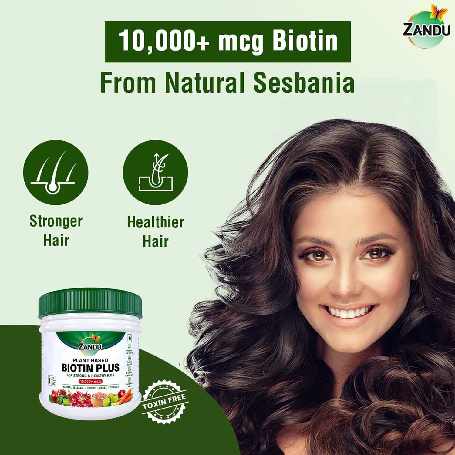 Zandu Plant Based Biotin Plus Powder (200g) - Image 4
