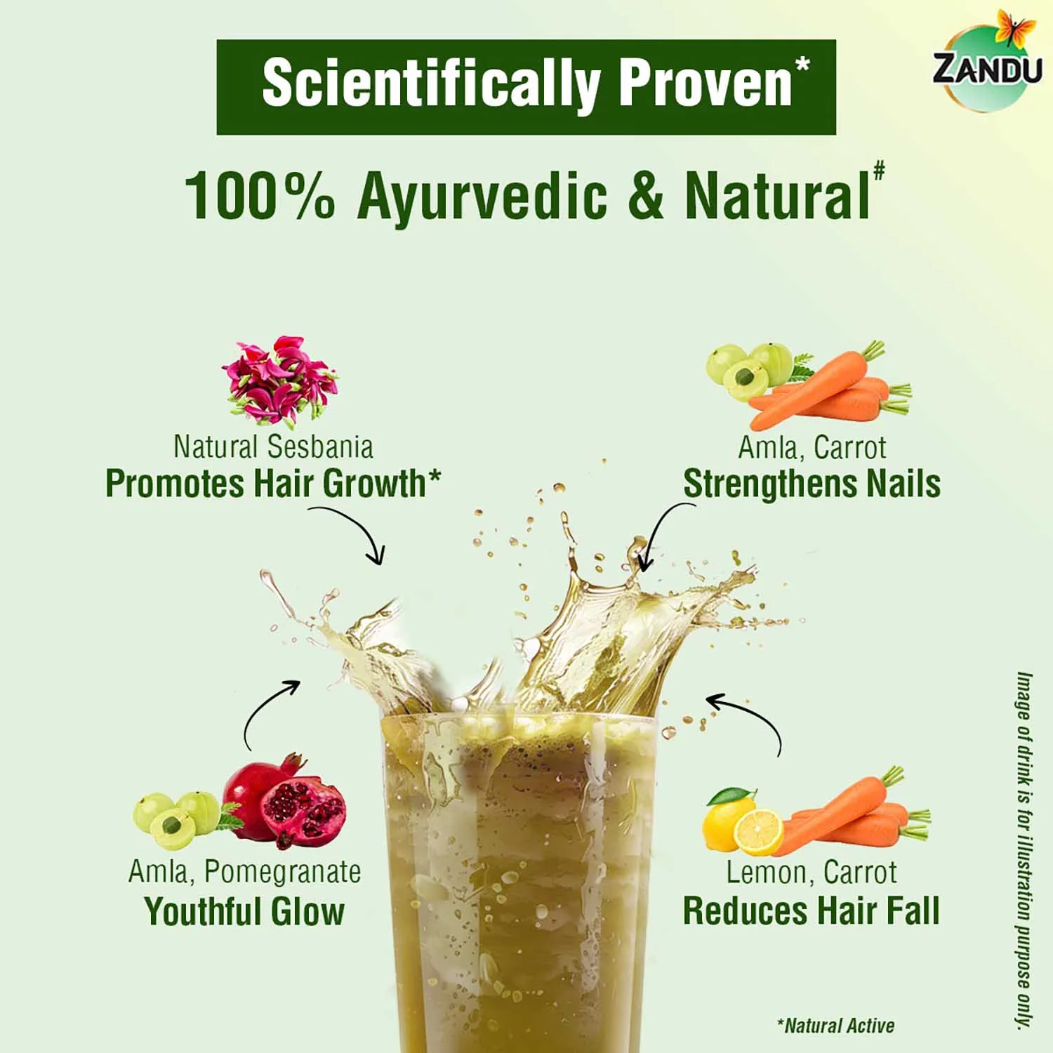 Zandu Plant Based Biotin Plus Powder (200g) - Image 5