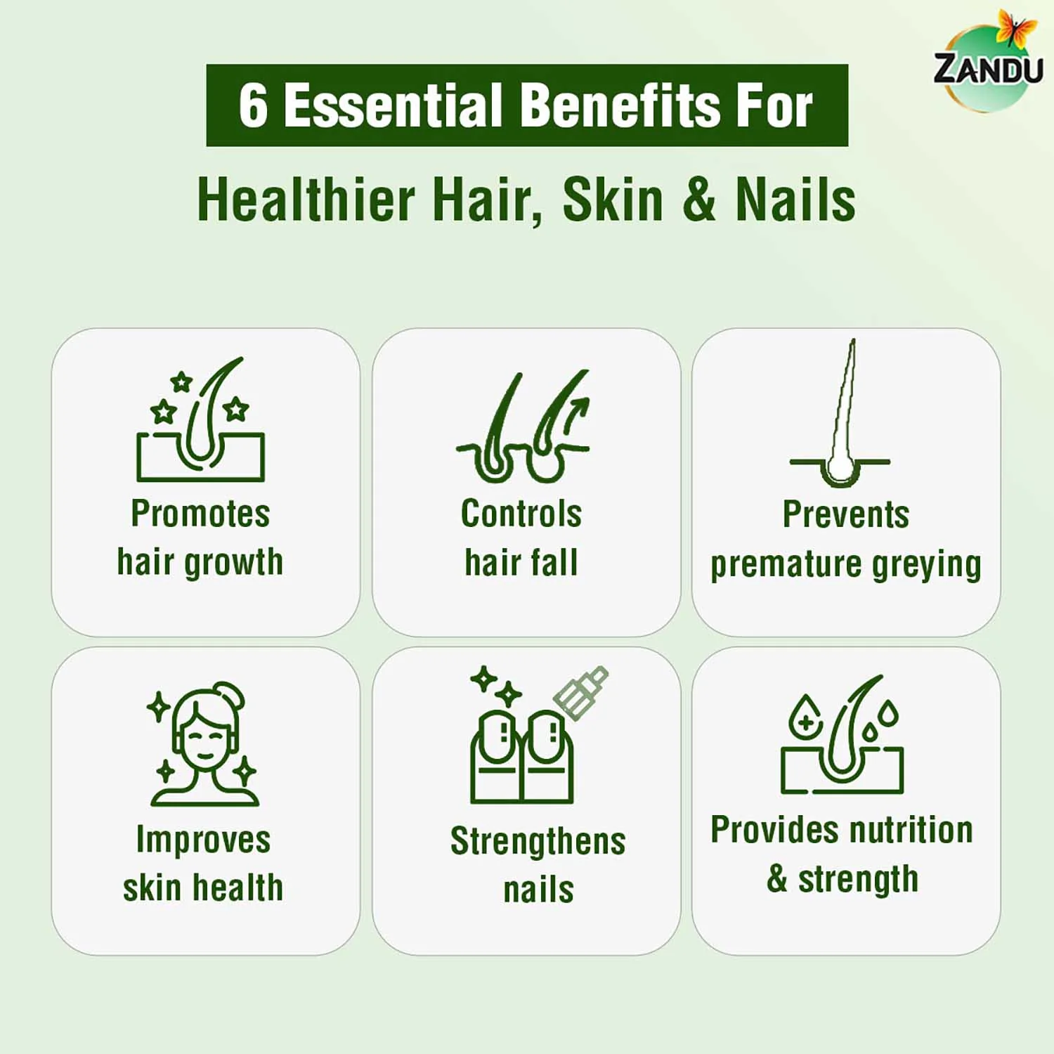 Zandu Plant Based Biotin Plus Powder (200g) - Image 6