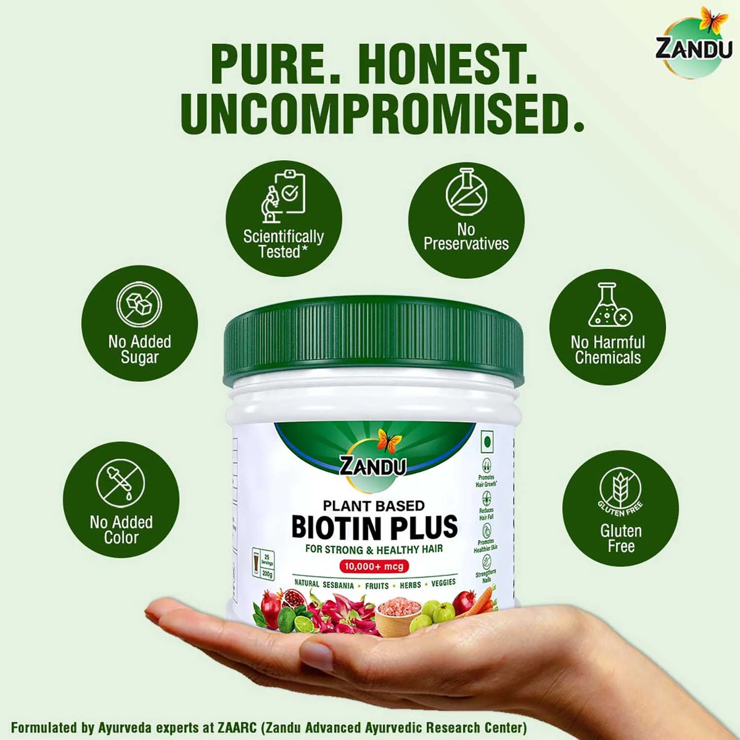 Zandu Plant Based Biotin Plus Powder (200g) - Image 8
