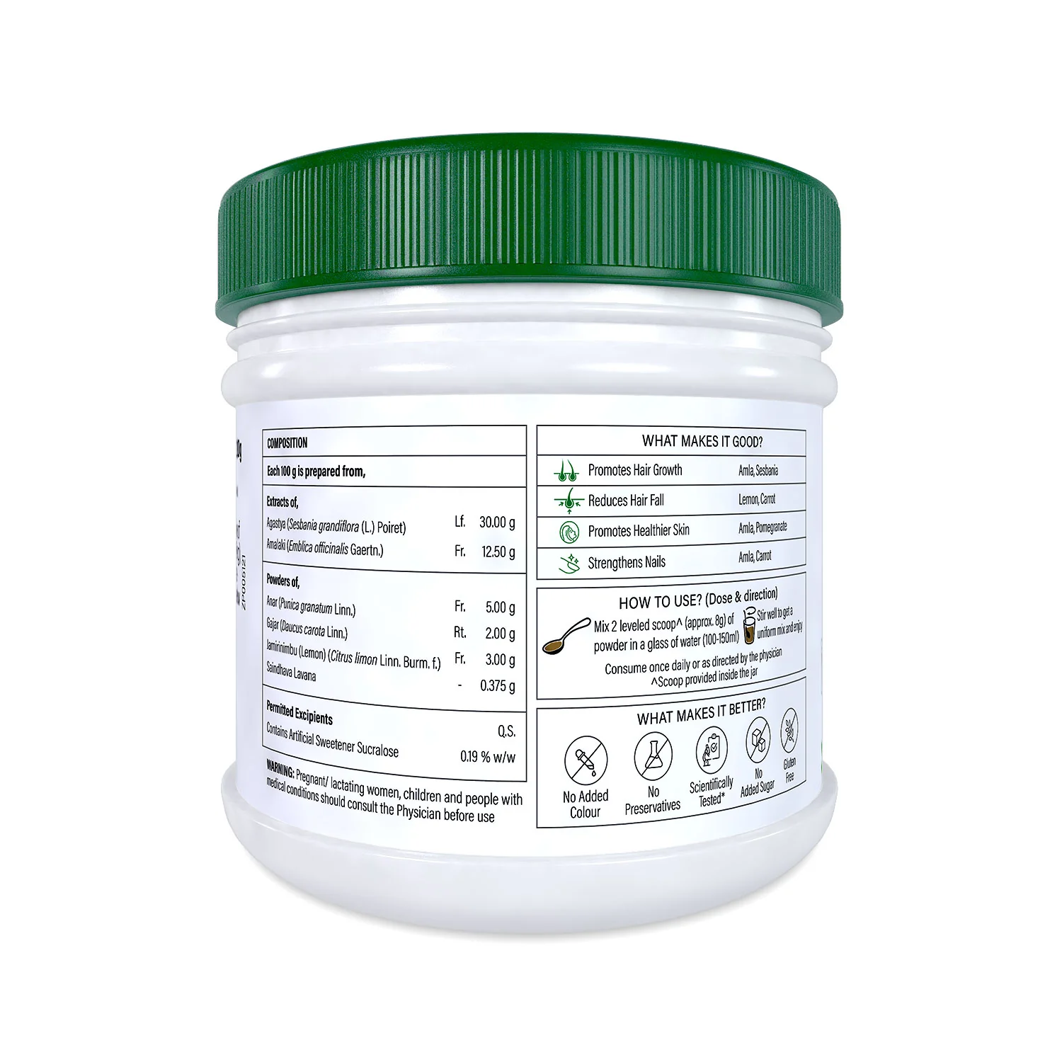 Zandu Plant Based Biotin Plus Powder (200g) - Image 9