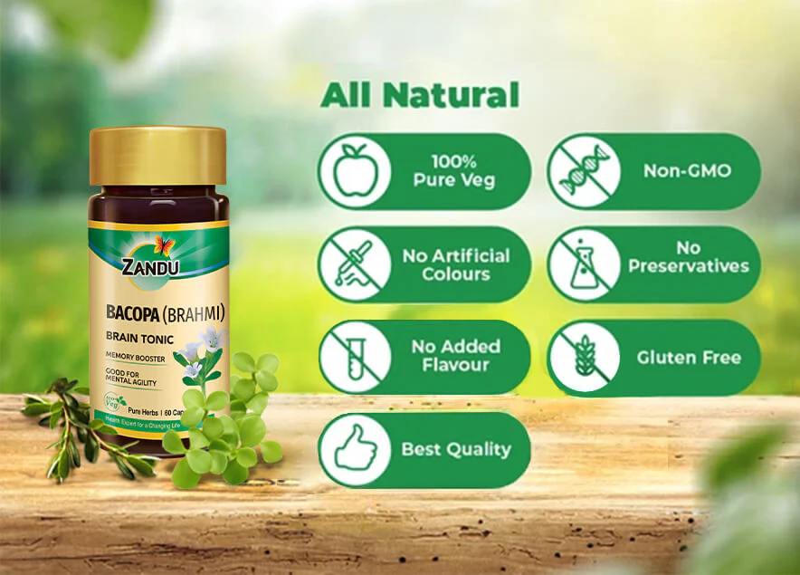 Zandu Pure Brahmi Capsules - Image 4