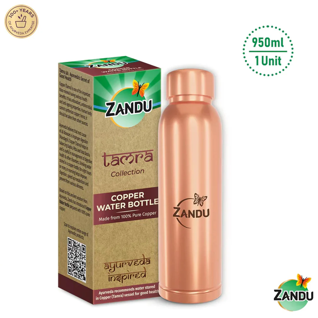 Zandu Copper Water Bottle - Image 11