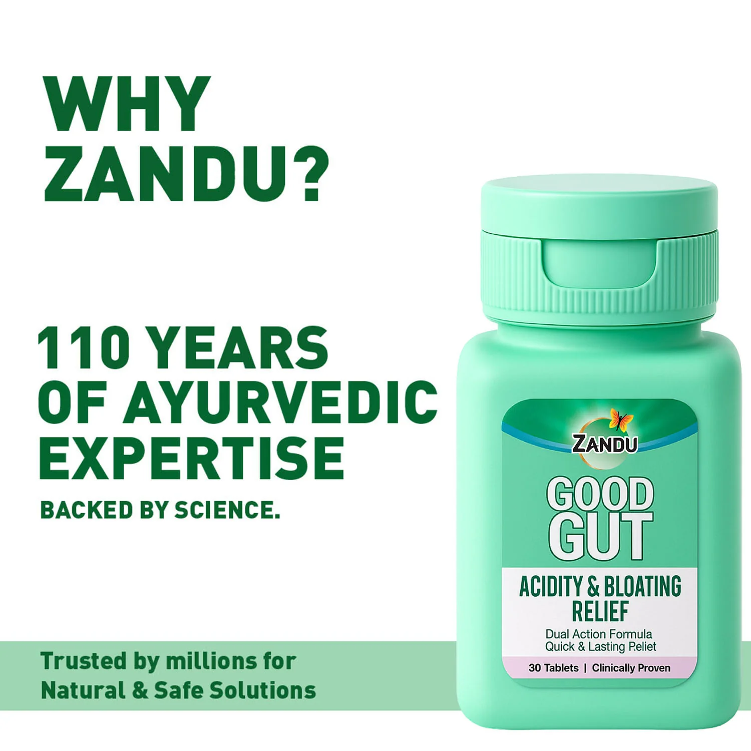 Zandu Good Gut Acidity & Bloating Relief Tablets - Image 8