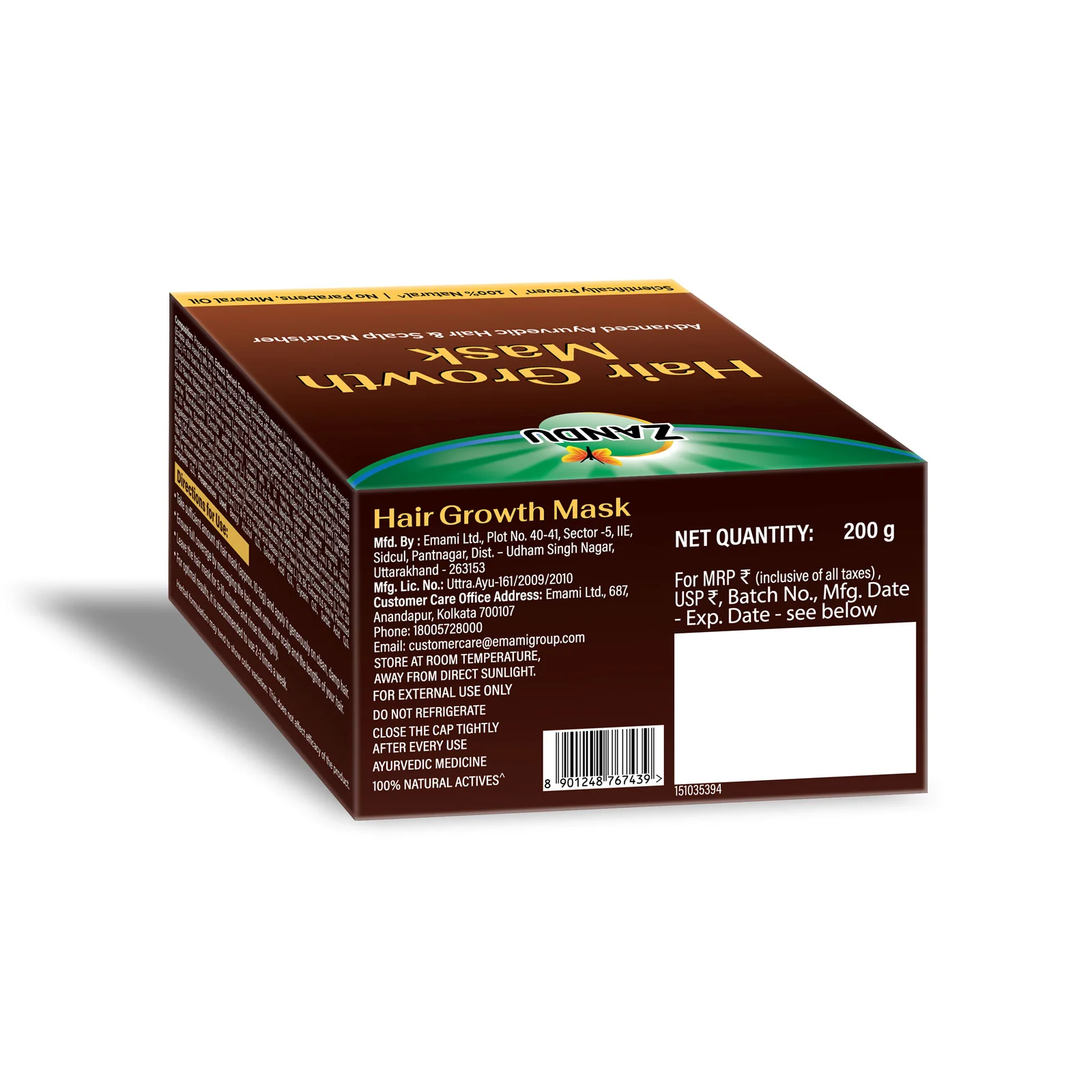 Zandu Ayurvedic Hair Growth Mask (200g) - Image 14