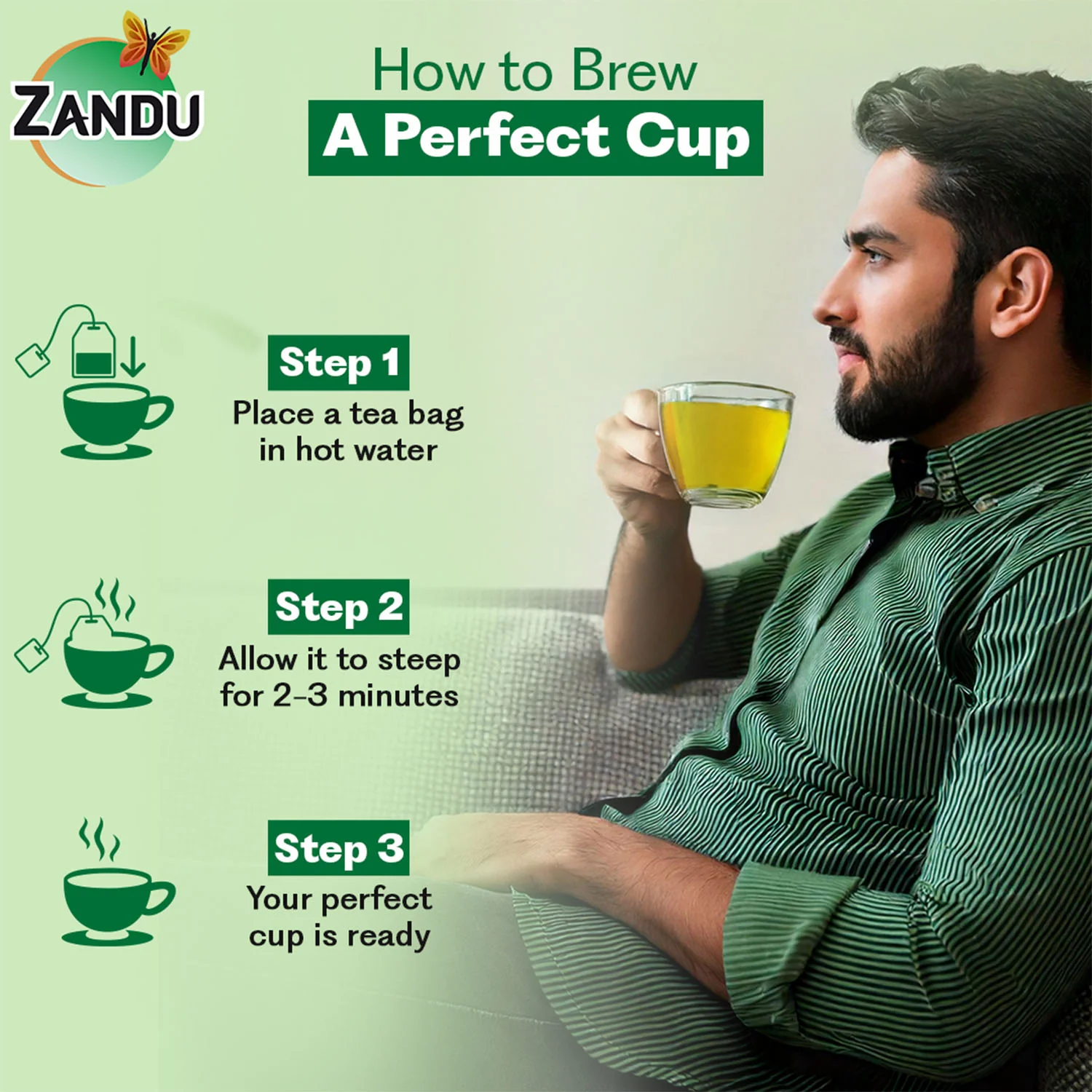 Zandu Lemon Honey Green Tea - Image 6