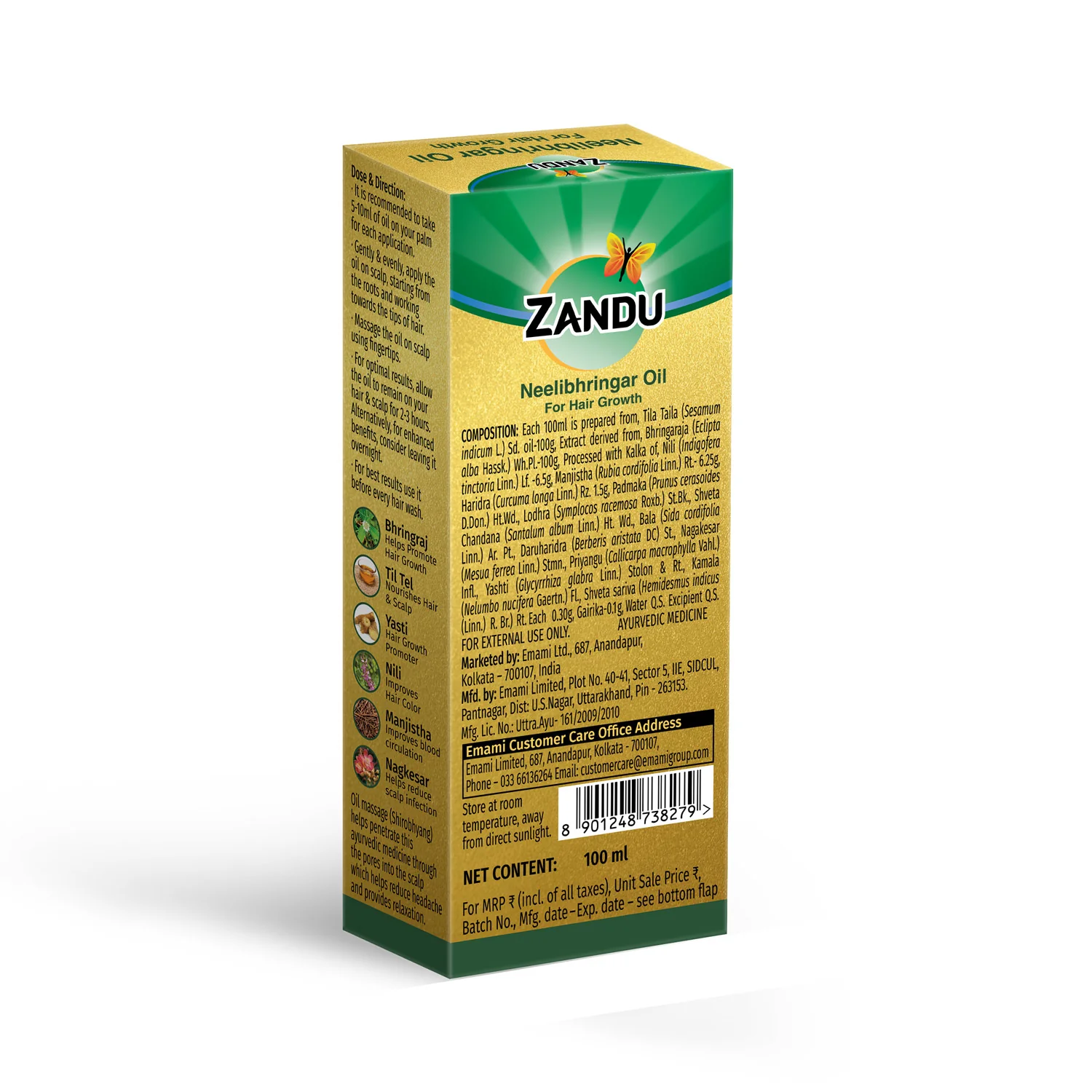 Zandu Neelibhringar Hair Oil (100 ml) - Image 10