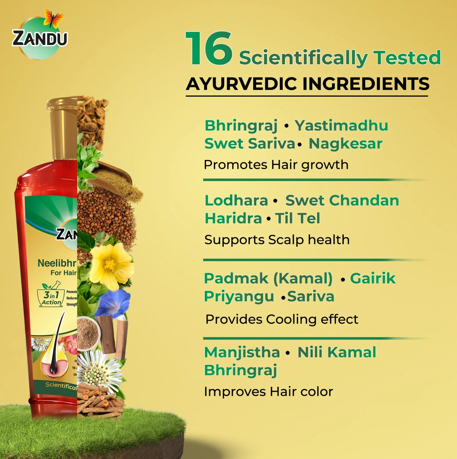 Zandu Neelibhringar Hair Oil (100 ml) - Image 5
