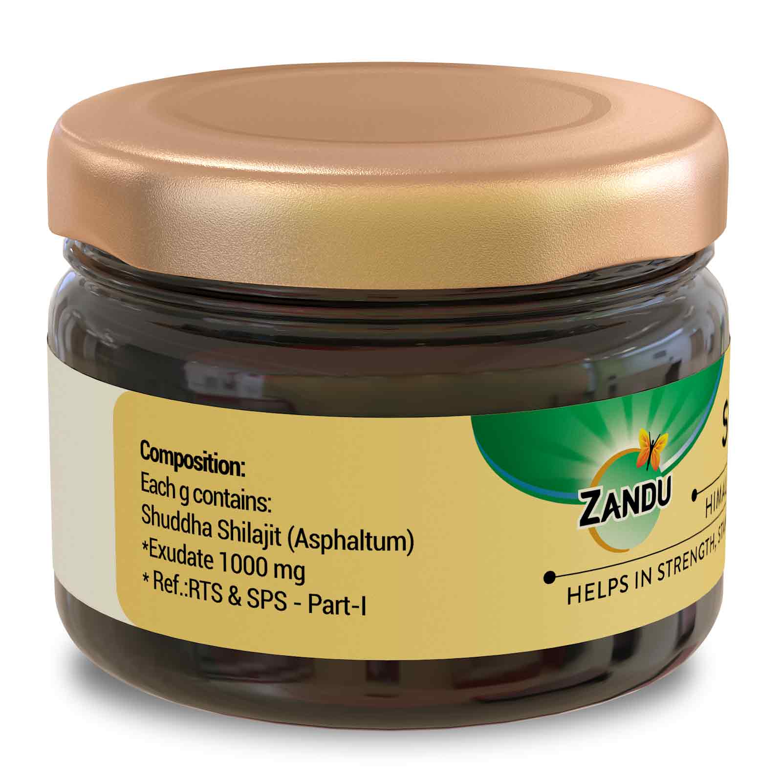 Zandu Himalayan Sheelajet Resin (20g) + Ashwa Gandha Gold Plus - Image 2