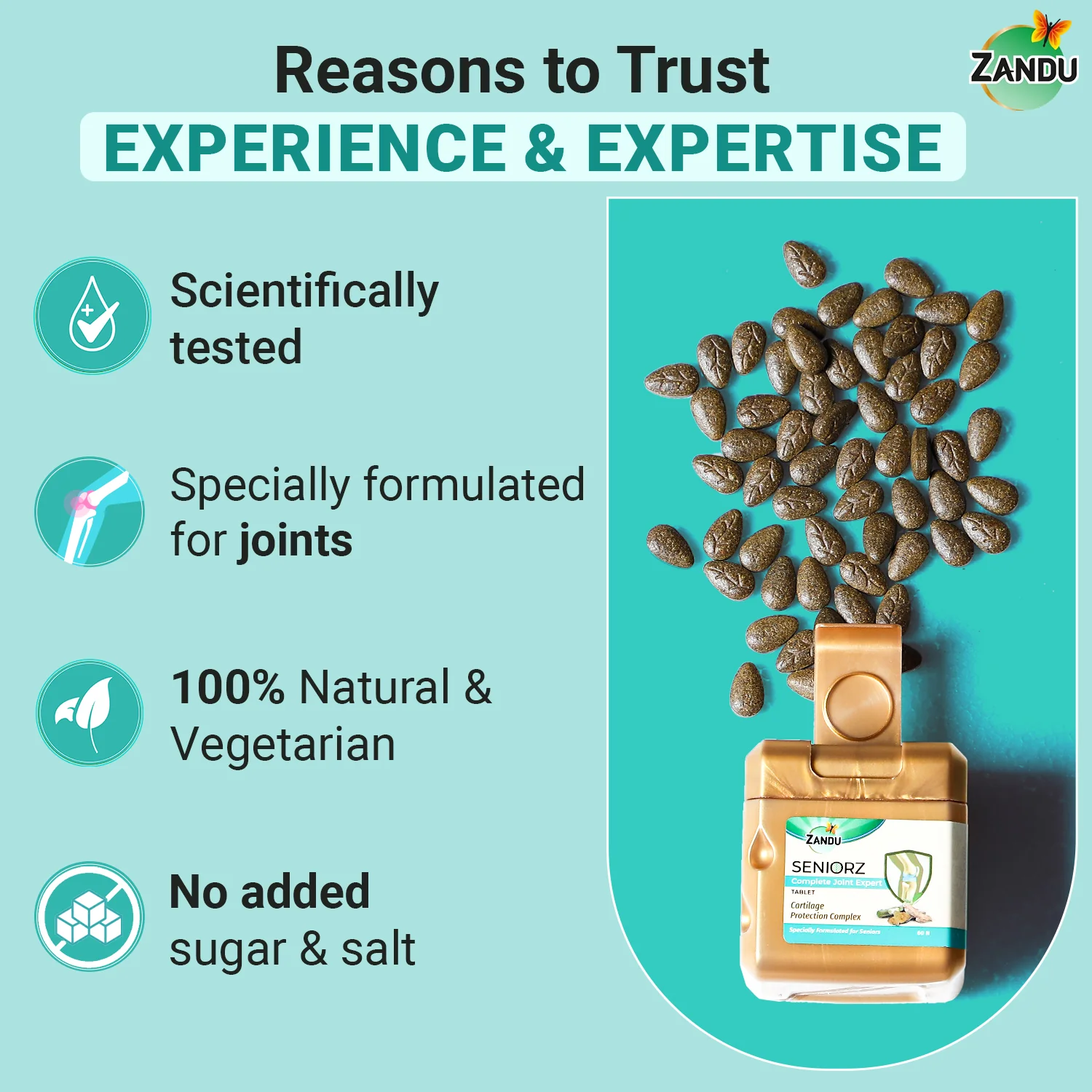 Zandu Seniorz Complete Joint Expert Tablets - Image 6