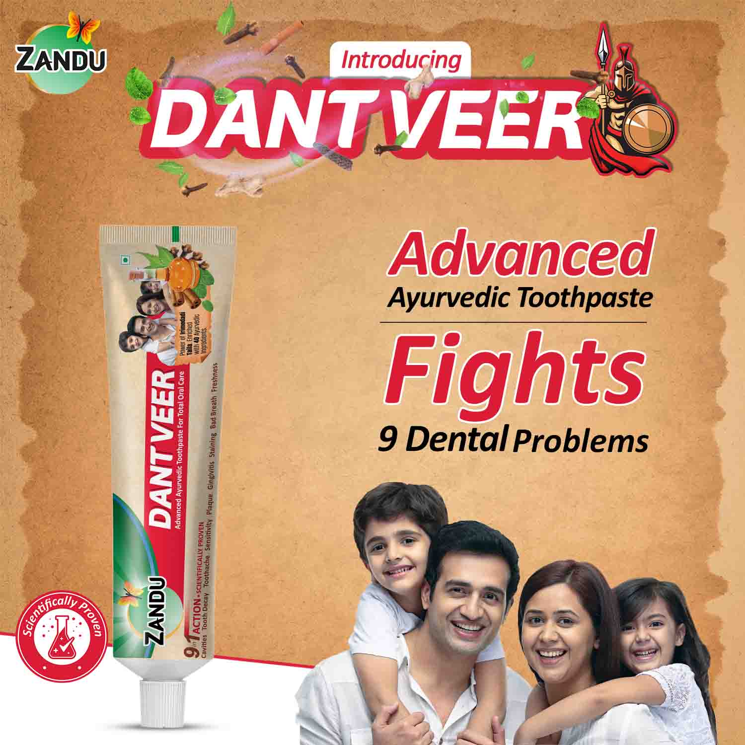 Zandu Dantveer Ayurvedic Oral Care Kit - Image 3