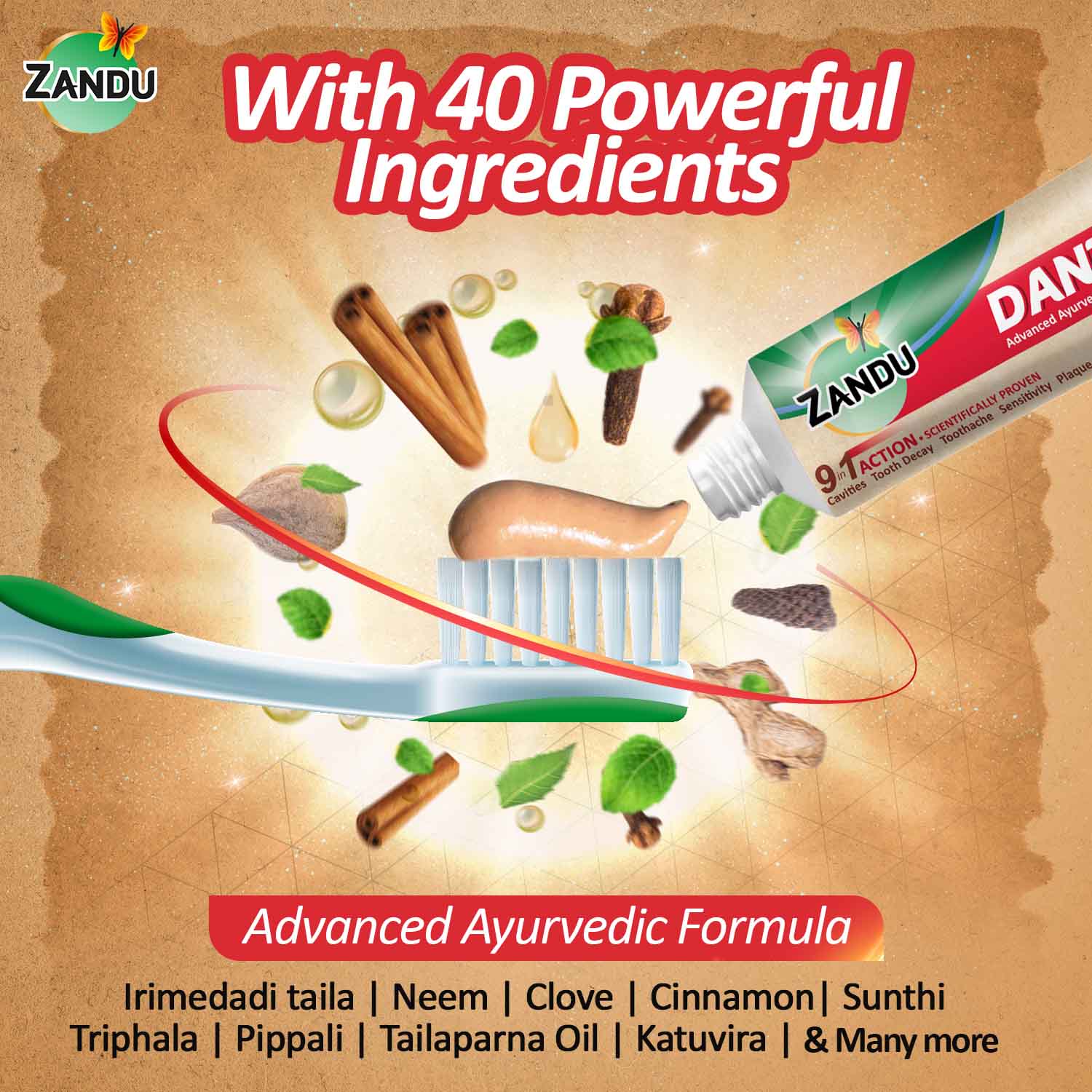 Zandu Dantveer Ayurvedic Oral Care Kit - Image 6