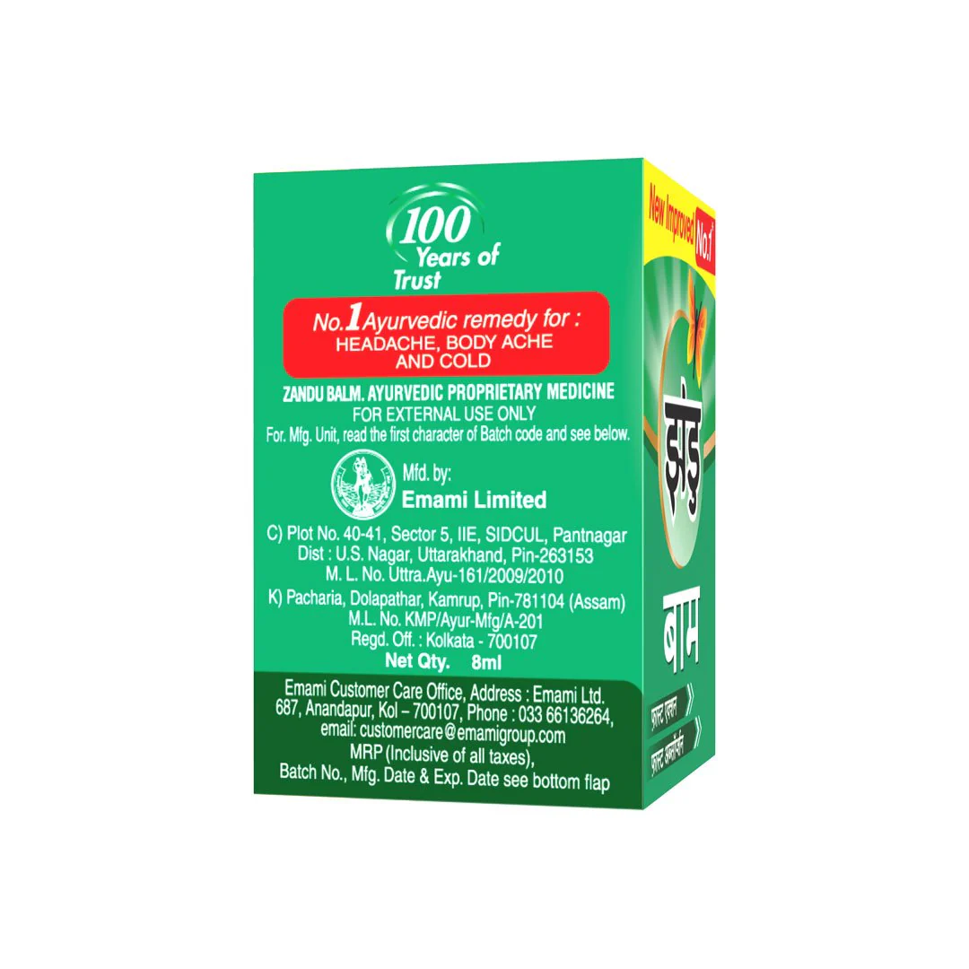 Zandu Balm Ointment (8ml Pack of 3) & Ashwa Gandha Caps (60 Units) - Image 7