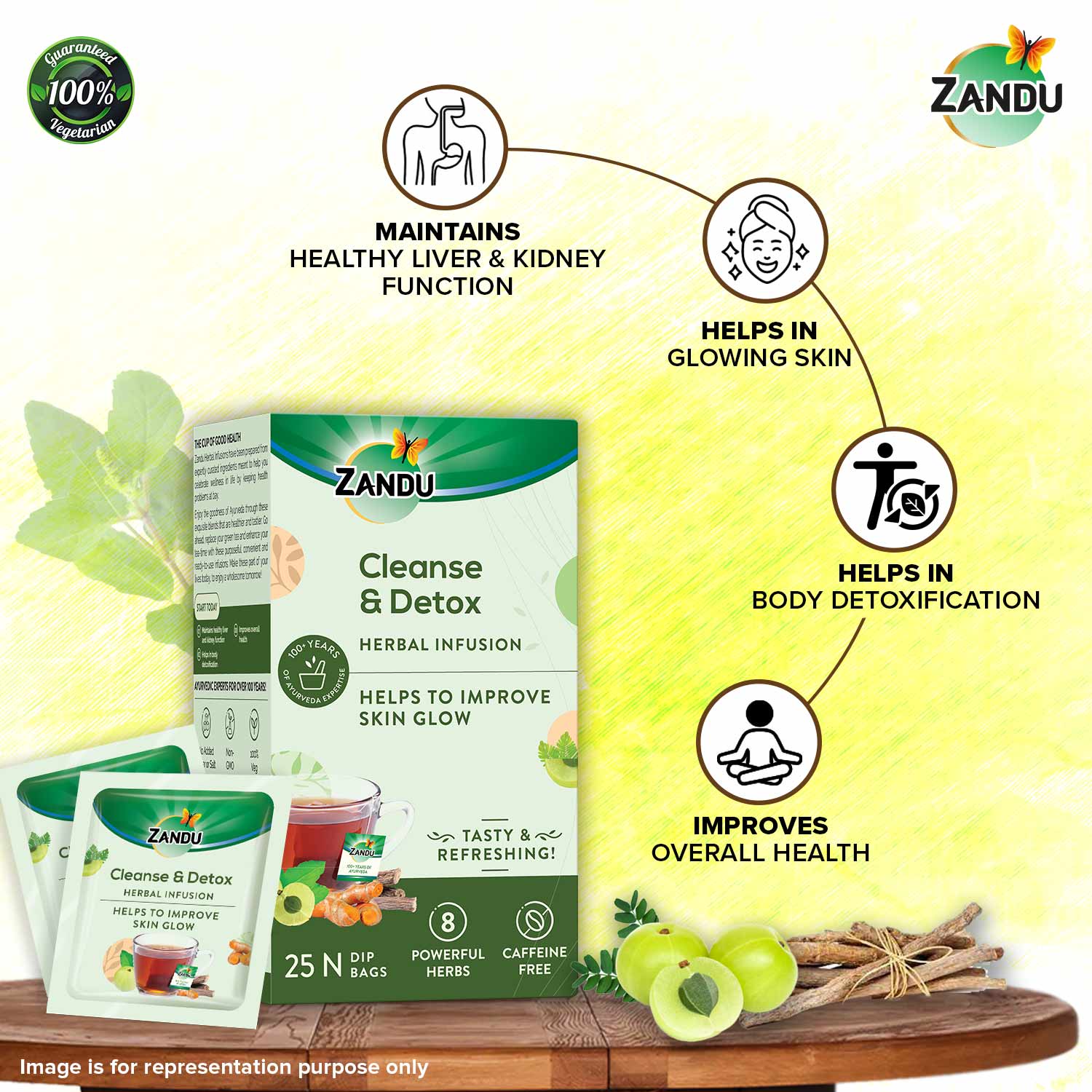 Zandu Cleanse & Detox Tea - Natural Body Detox - Image 3
