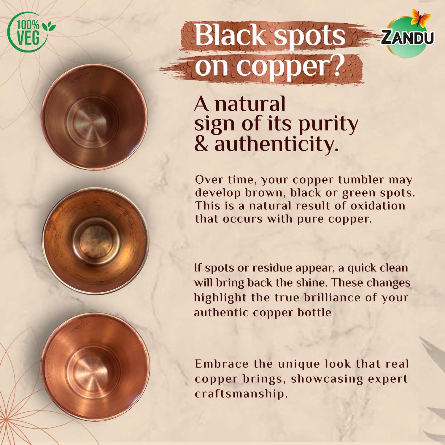 Zandu Copper Water Jug (2L) - Image 4