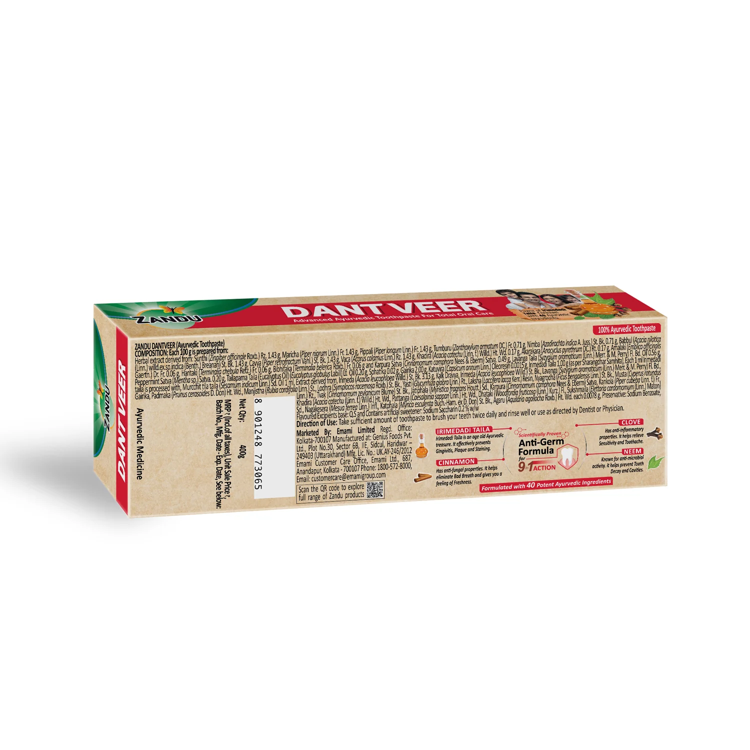 Zandu Dantveer Ayurvedic Toothpaste - Image 12