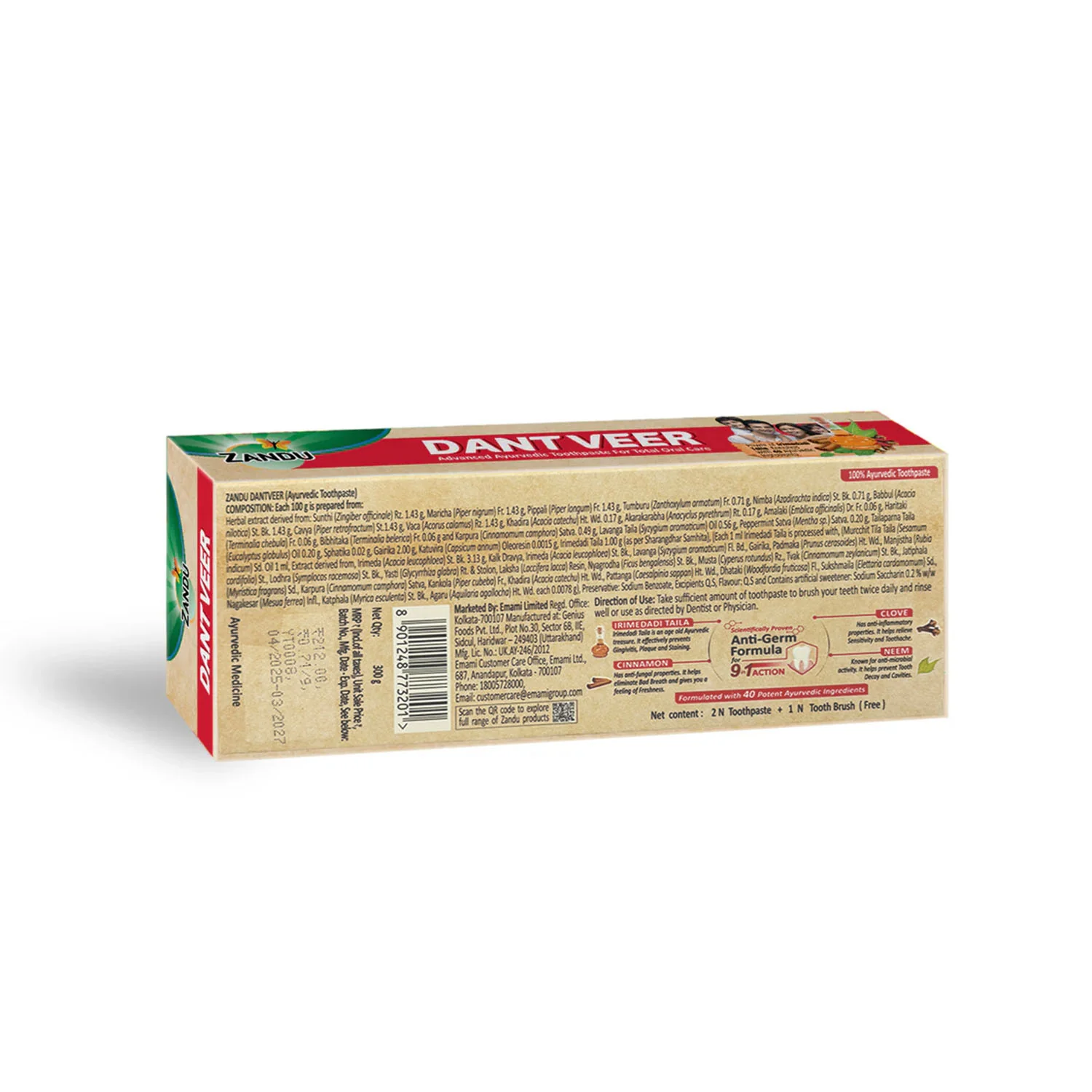 Zandu Dantveer Ayurvedic Toothpaste - Image 15