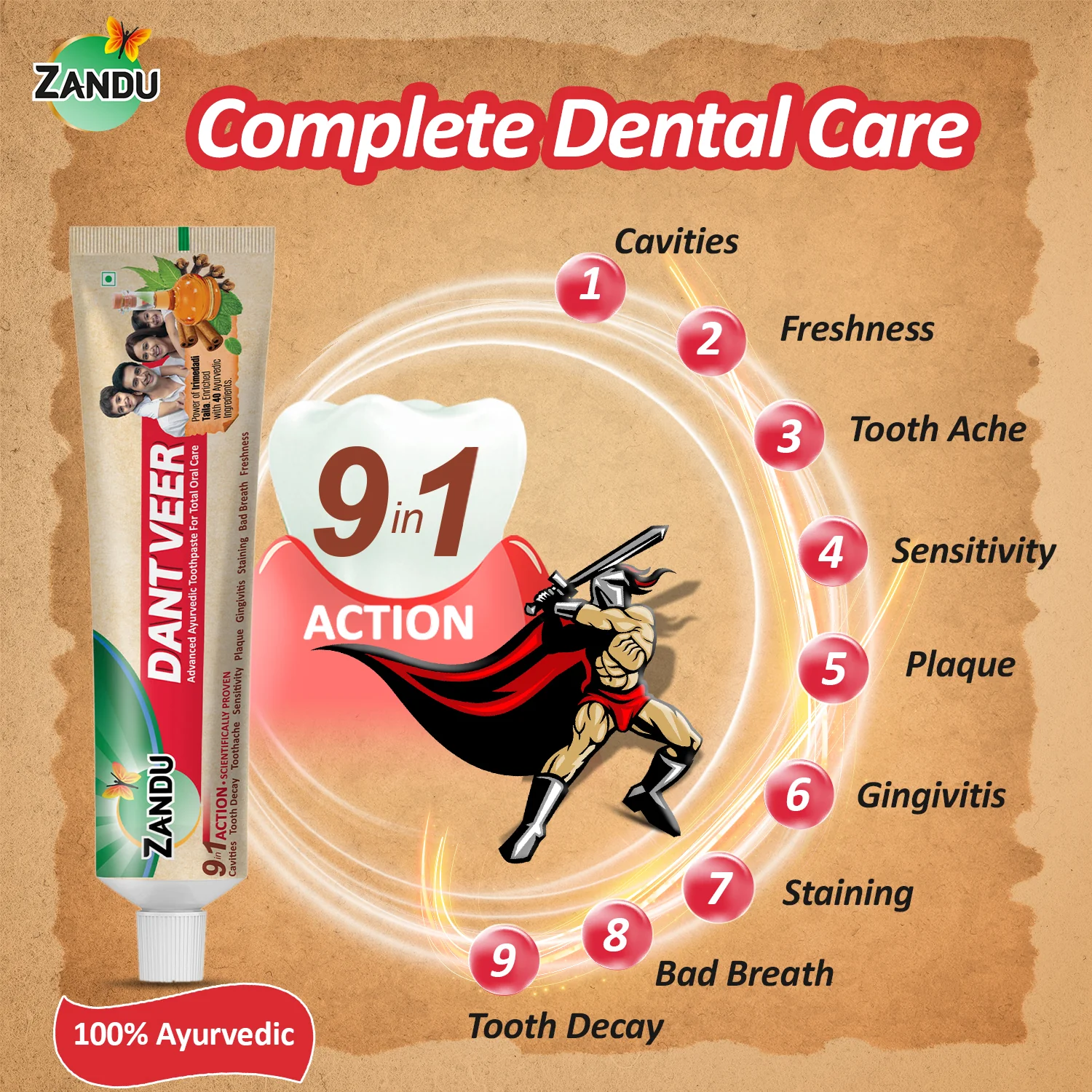 Zandu Dantveer Ayurvedic Toothpaste - Image 4