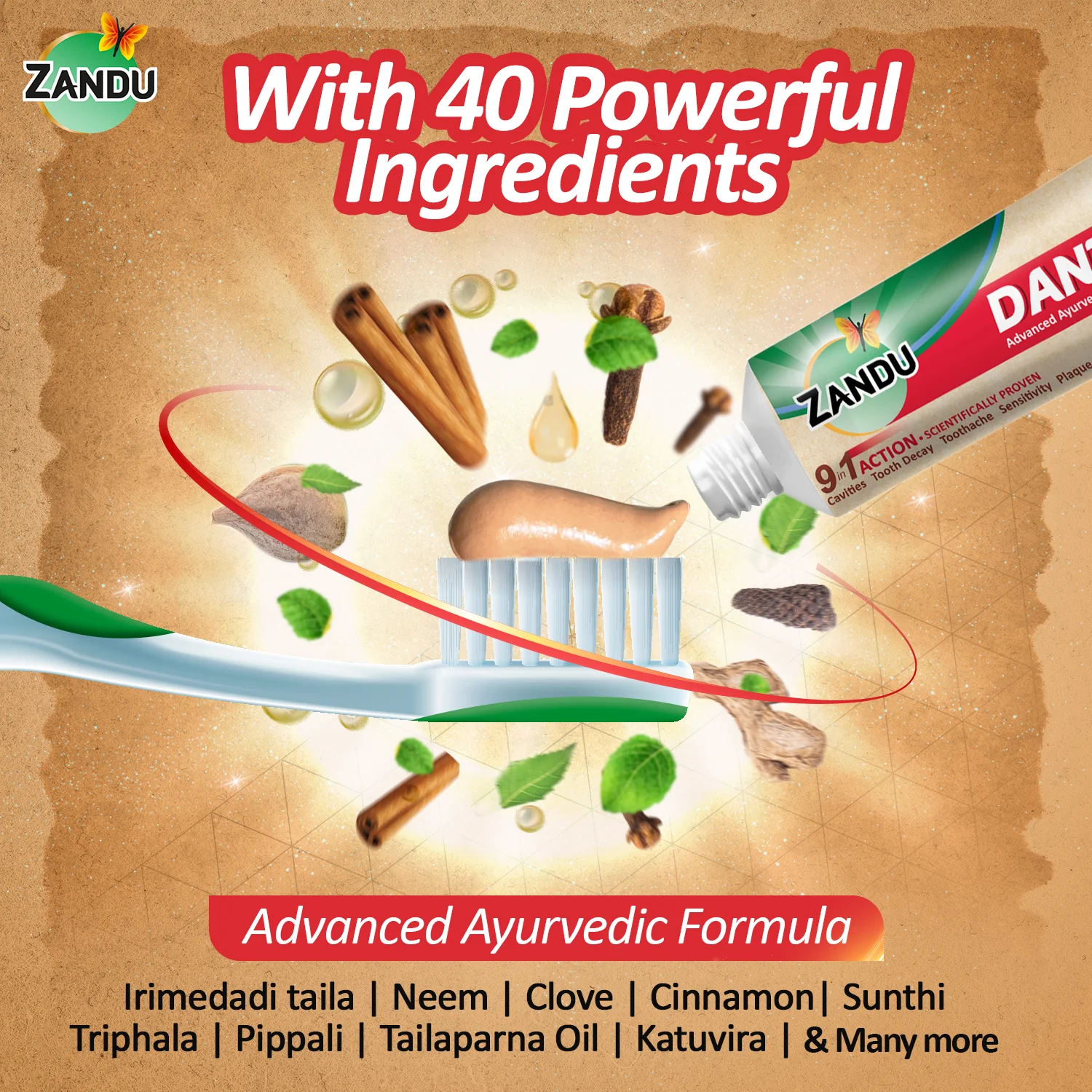 Zandu Dantveer Ayurvedic Toothpaste - Image 6