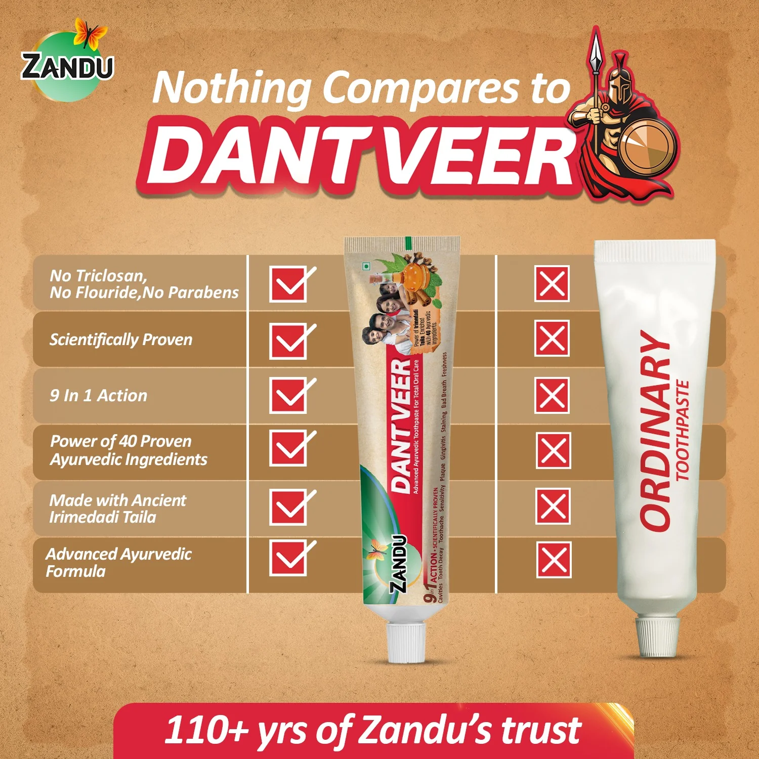 Zandu Dantveer Ayurvedic Toothpaste - Image 7