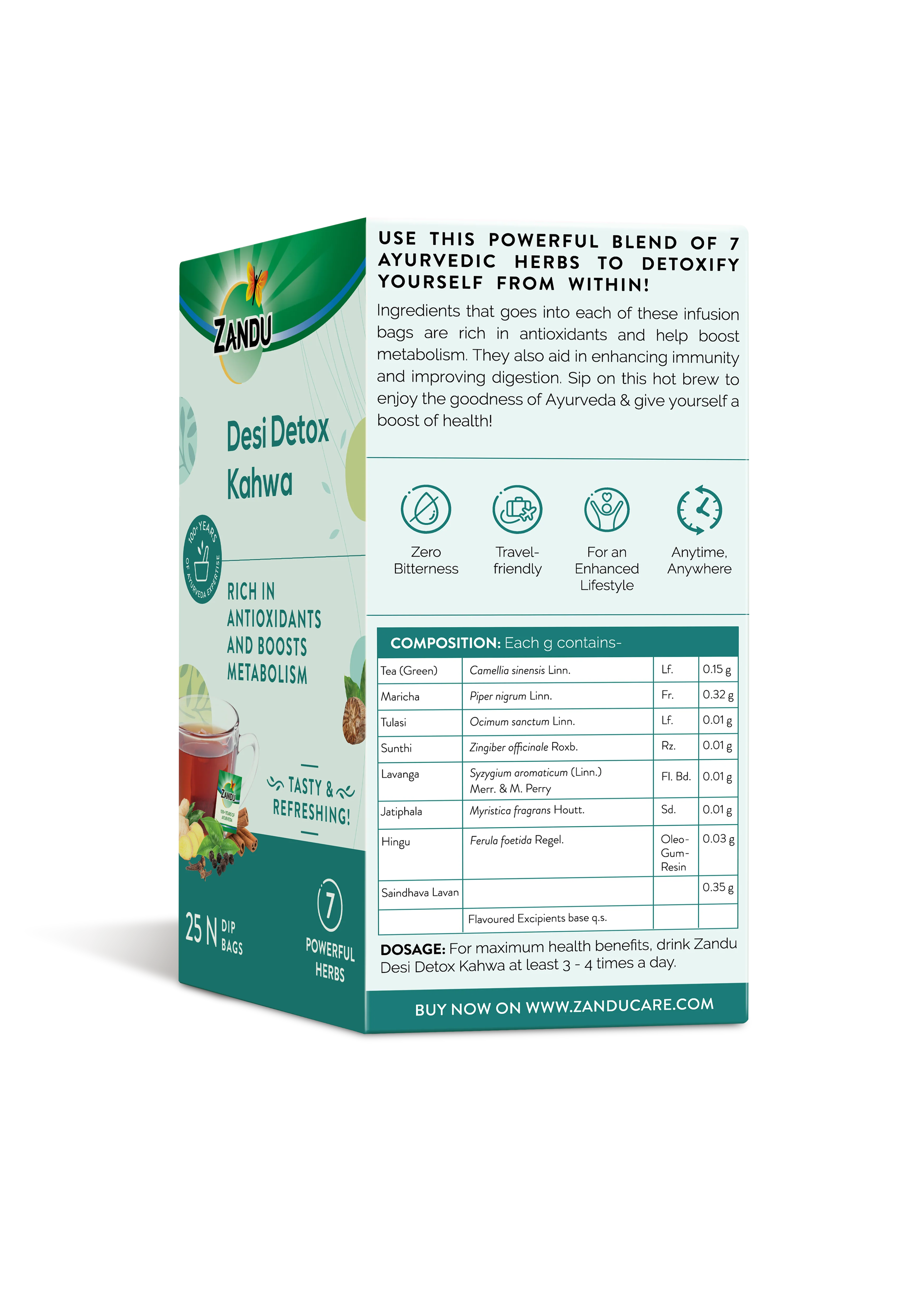 Zandu Desi Detox Kahwa Tea - Image 10