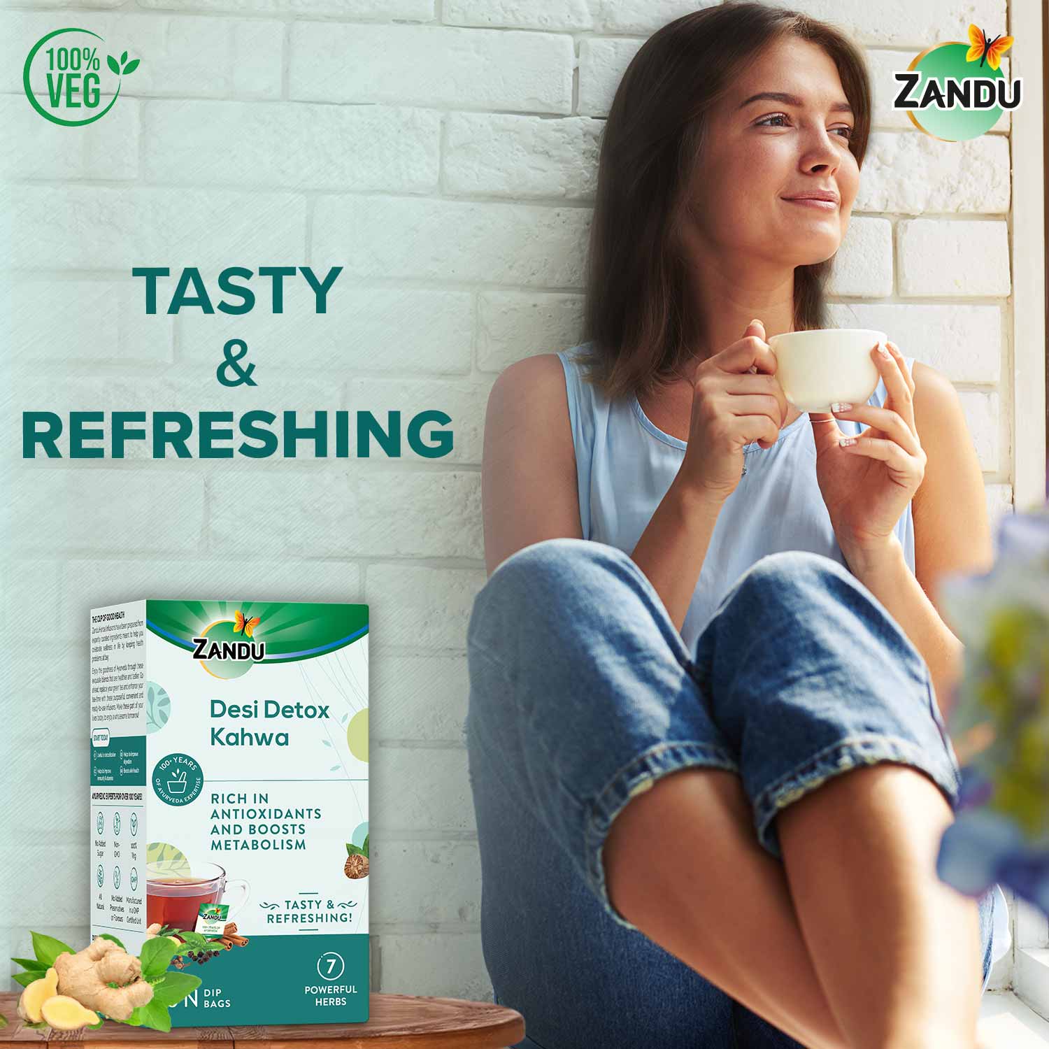 Zandu Desi Detox Kahwa Tea - Image 6
