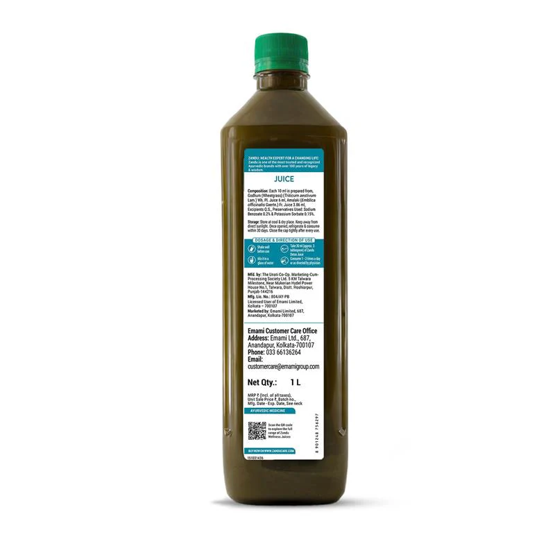 Zandu Full Body Detox Juice (Wheatgrass & Amla) - Image 10