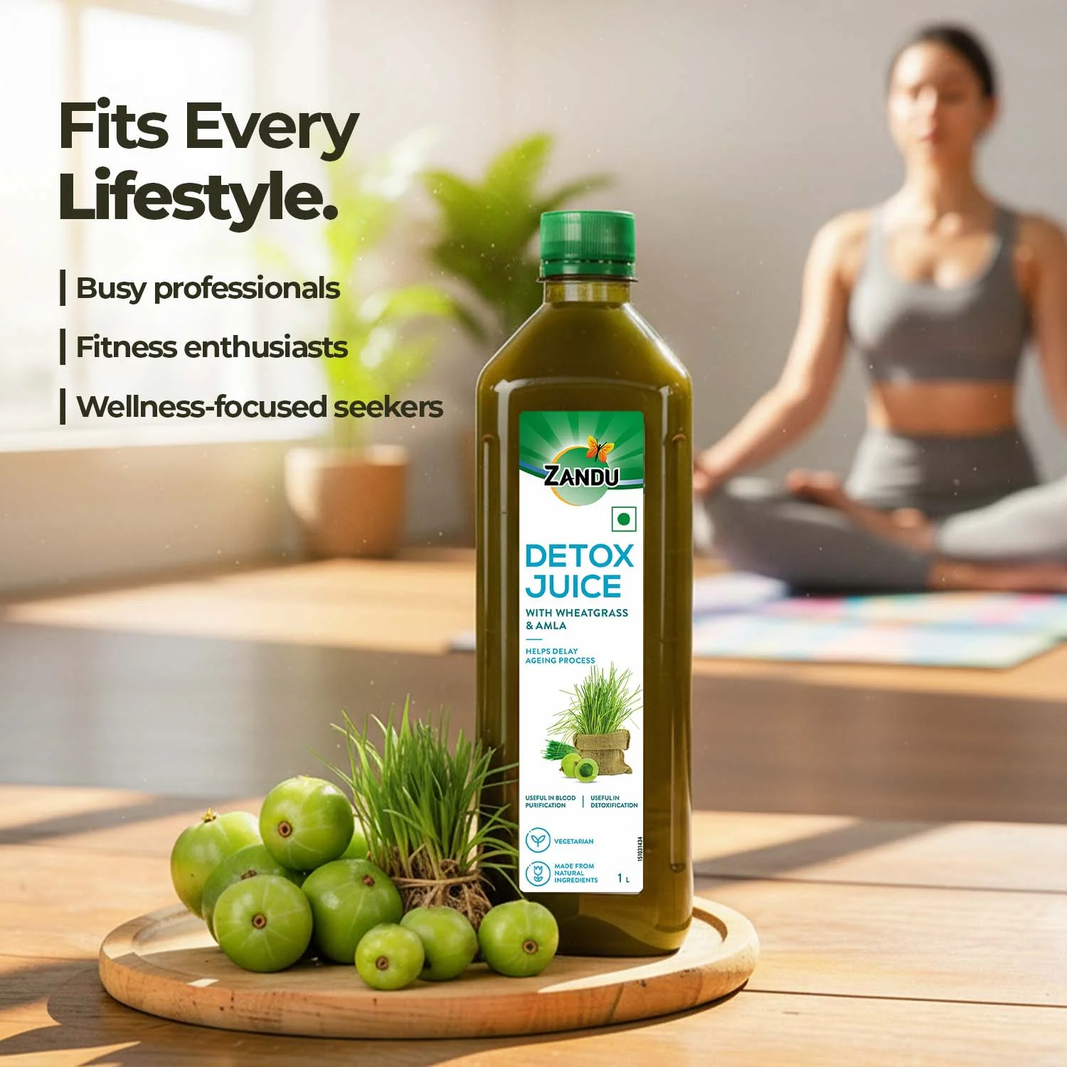 Zandu Full Body Detox Juice (Wheatgrass & Amla) - Image 5