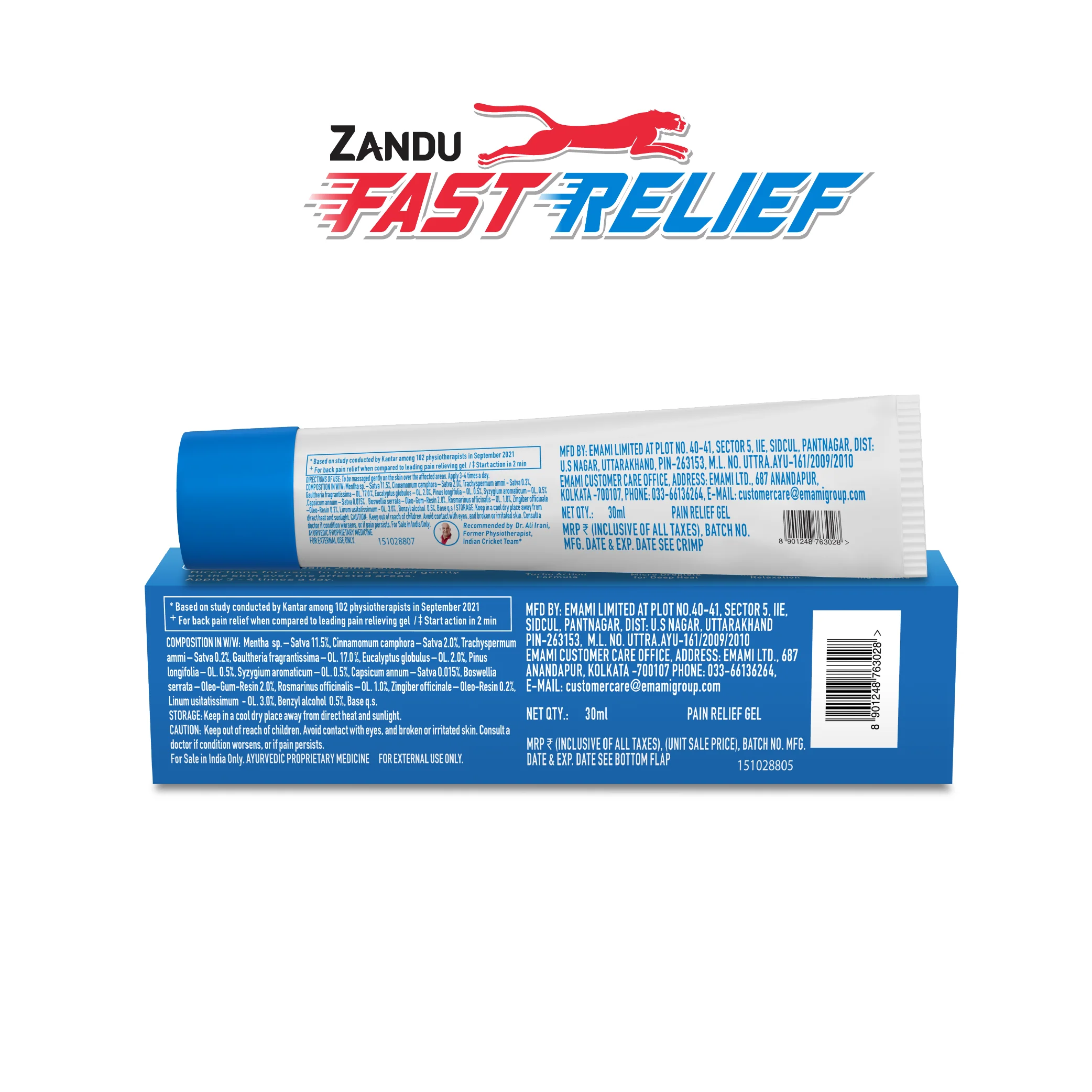 Zandu Fast Relief Pain Gel (Pack of 2) - Image 6