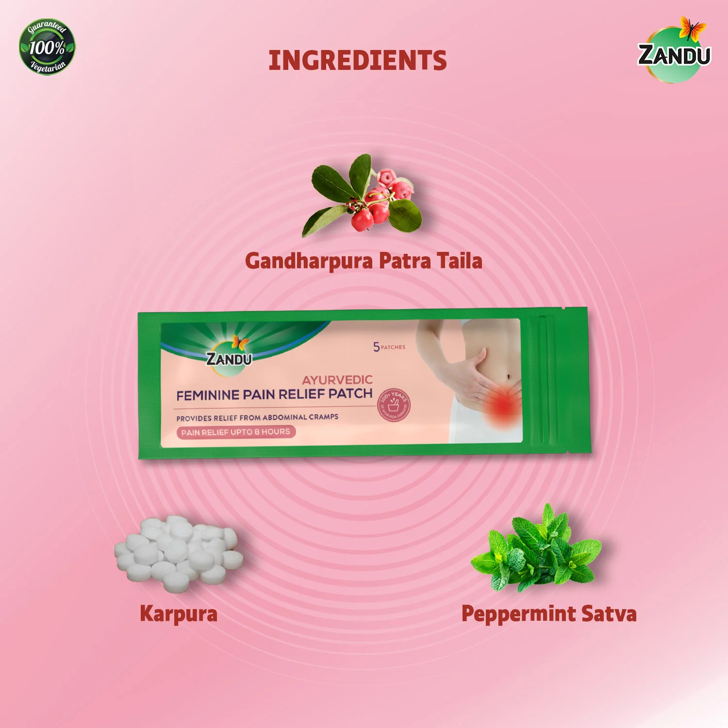 Zandu Pain Relief Patch for Cramps - Image 4