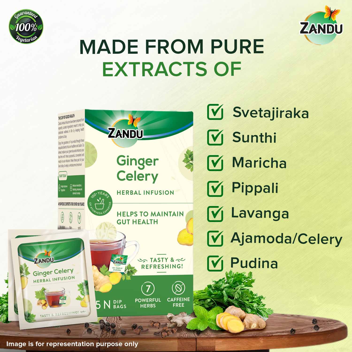 Zandu Ginger Celery Tea - Gut Health - Image 4