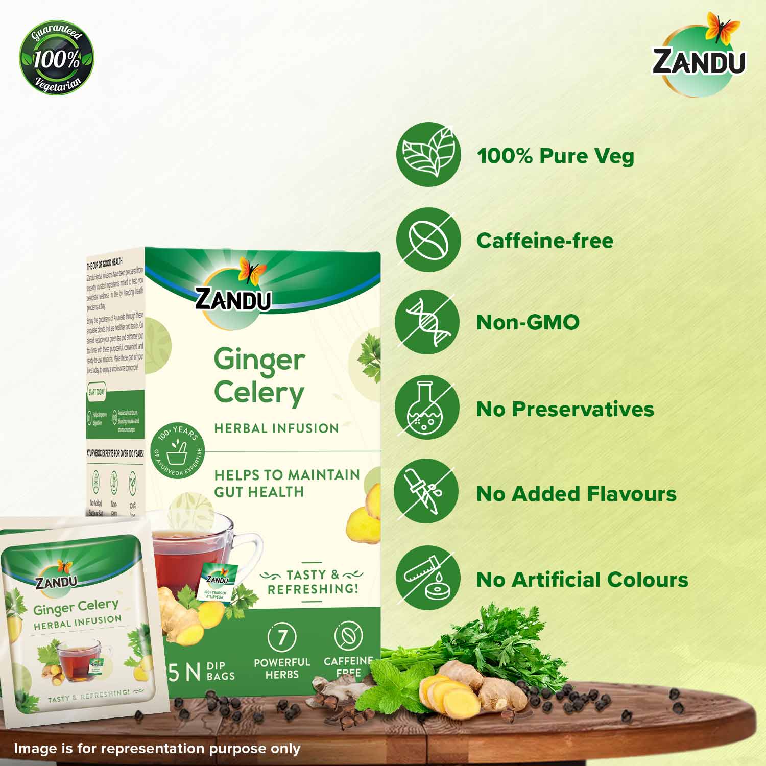 Zandu Ginger Celery Tea - Gut Health - Image 5