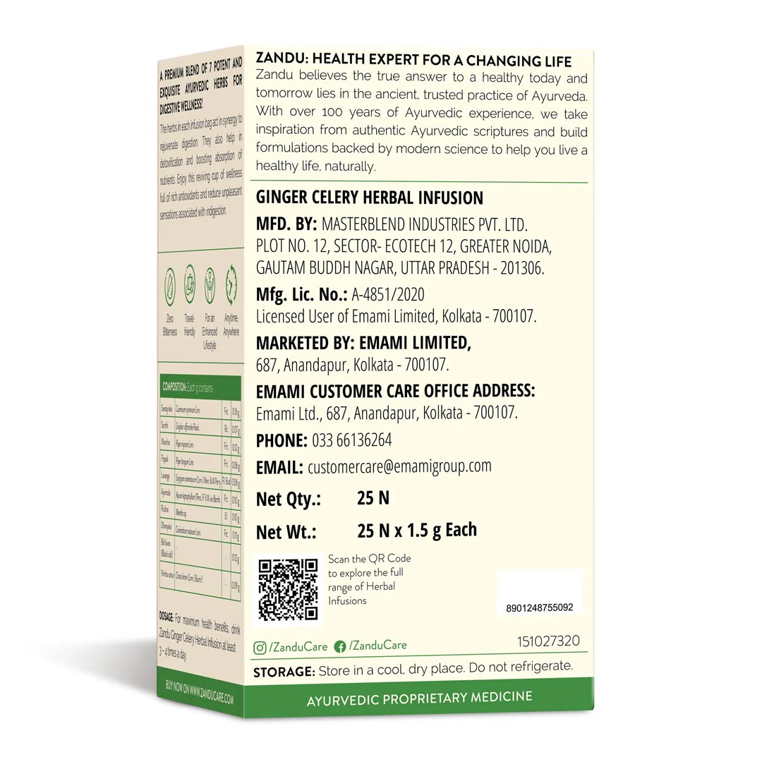 Zandu Ginger Celery Tea - Gut Health - Image 8