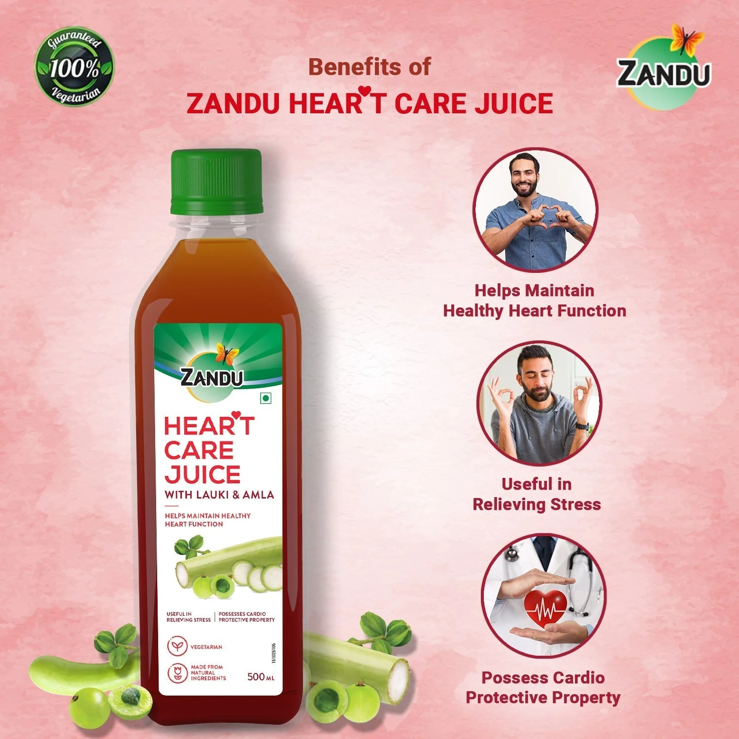 Zandu Heart Care Juice & FREE Arjuna - Image 3