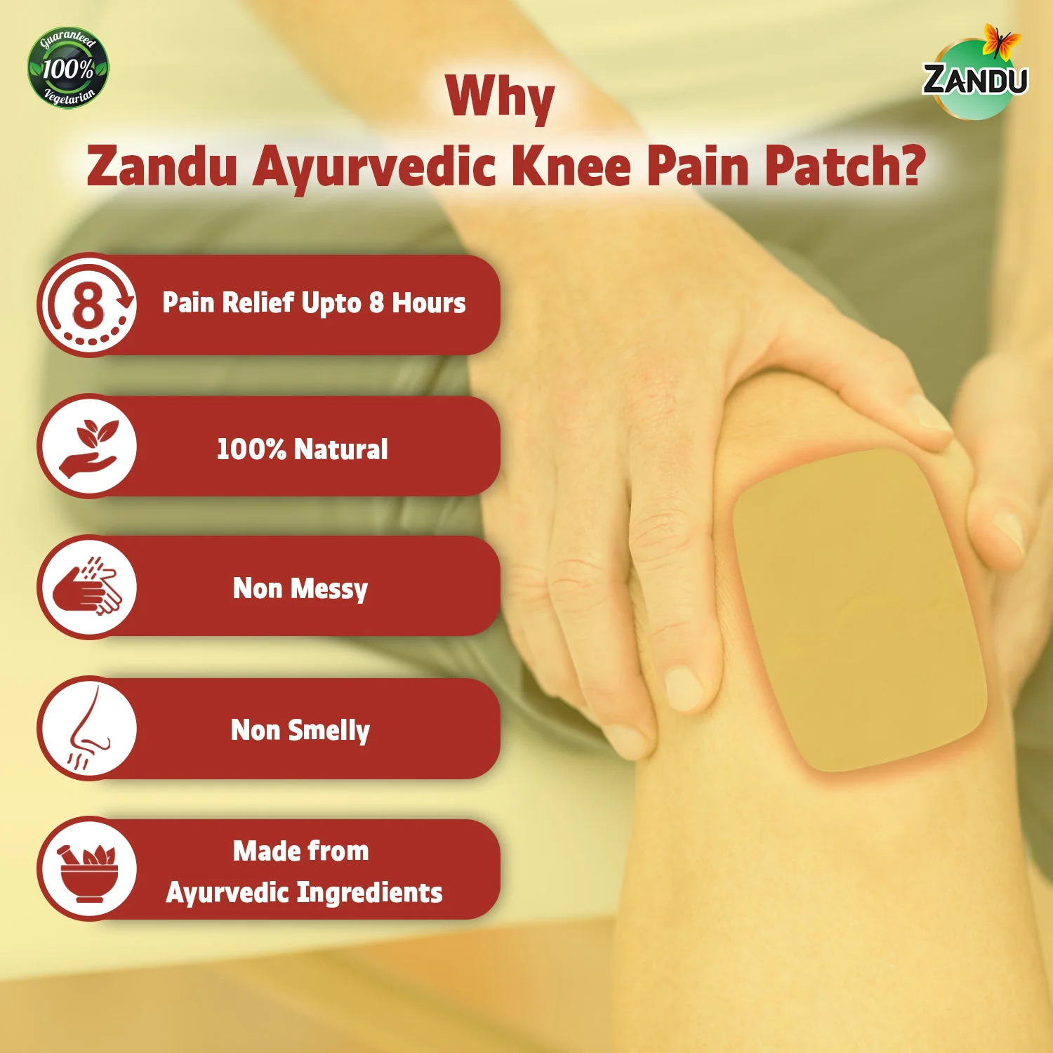 Zandu Knee Pain Relief Patch - Image 3