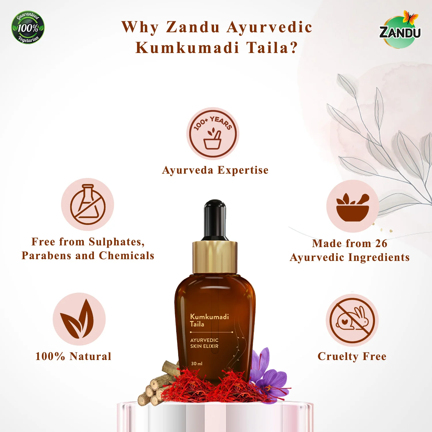 Zandu Kumkumadi Facial Massage Oil - Image 5