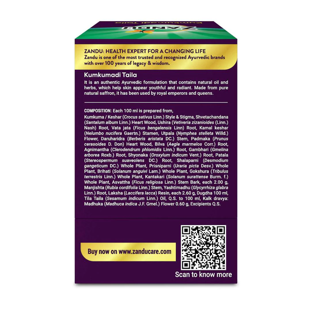 Zandu Kumkumadi Facial Massage Oil - Image 7