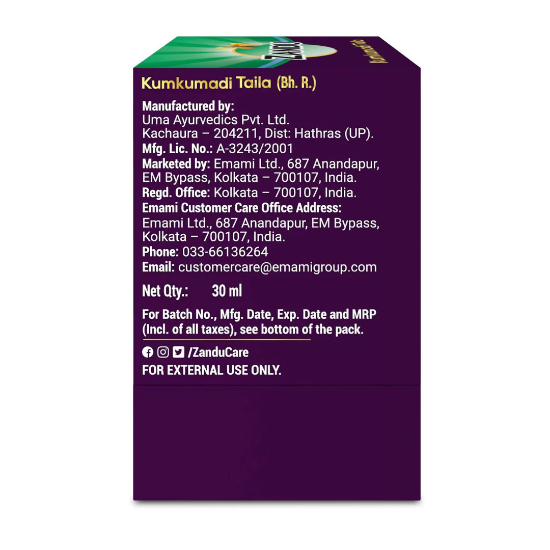 Zandu Kumkumadi Facial Massage Oil - Image 8