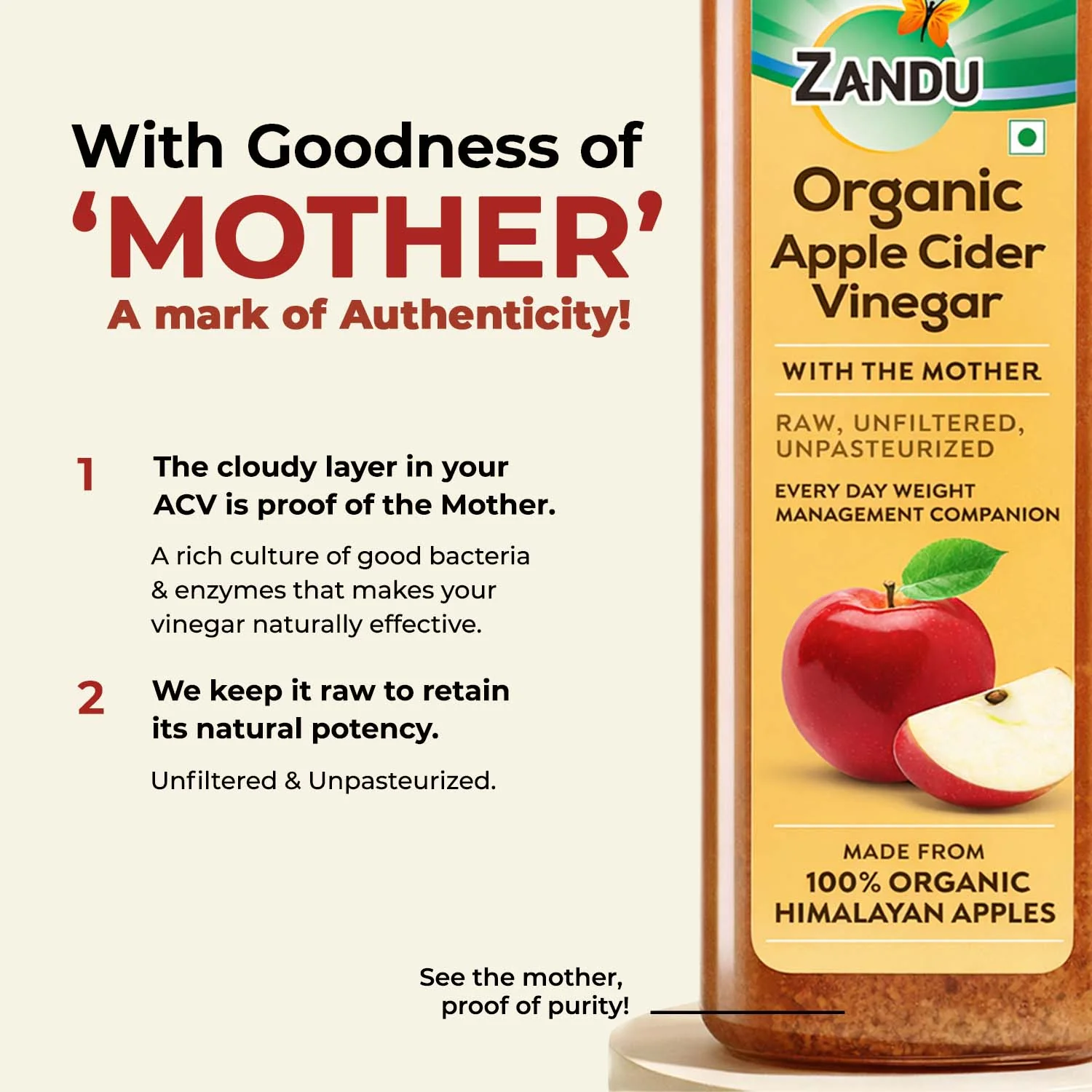 Zandu Organic Apple Cider Vinegar - Image 4