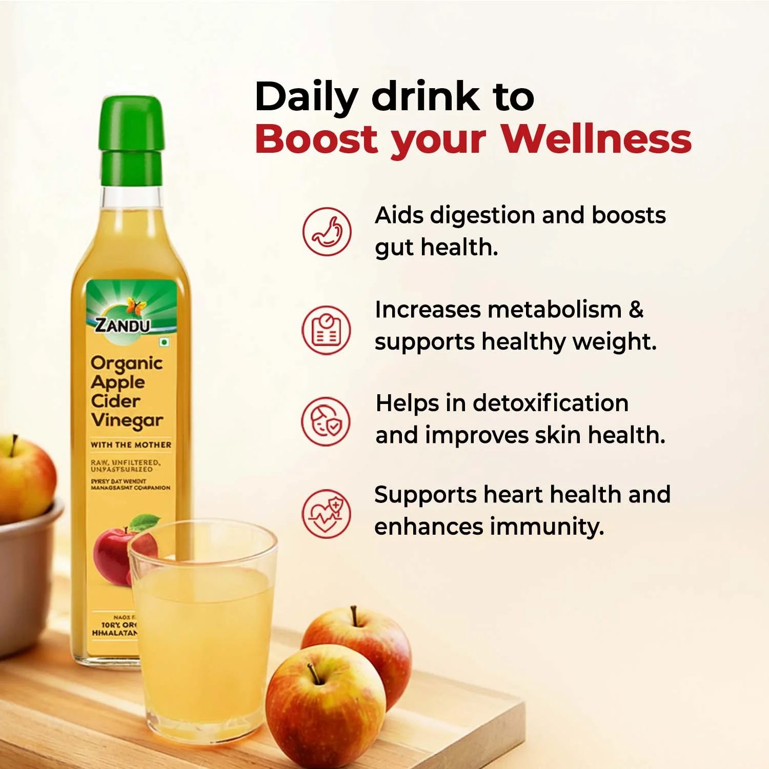 Zandu Organic Apple Cider Vinegar - Image 6