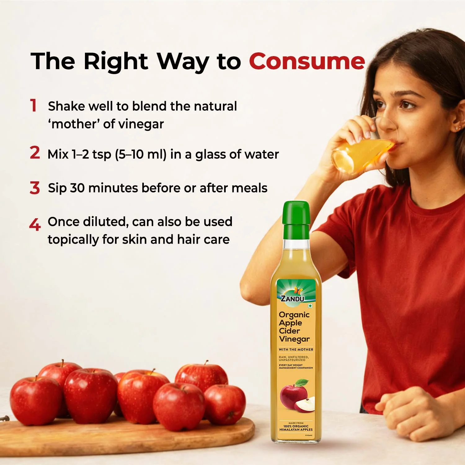 Zandu Organic Apple Cider Vinegar - Image 7