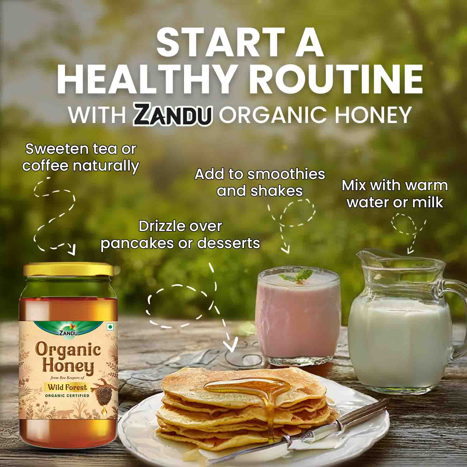 Zandu Organic Honey (Sourced from Wild Forests) - Image 5