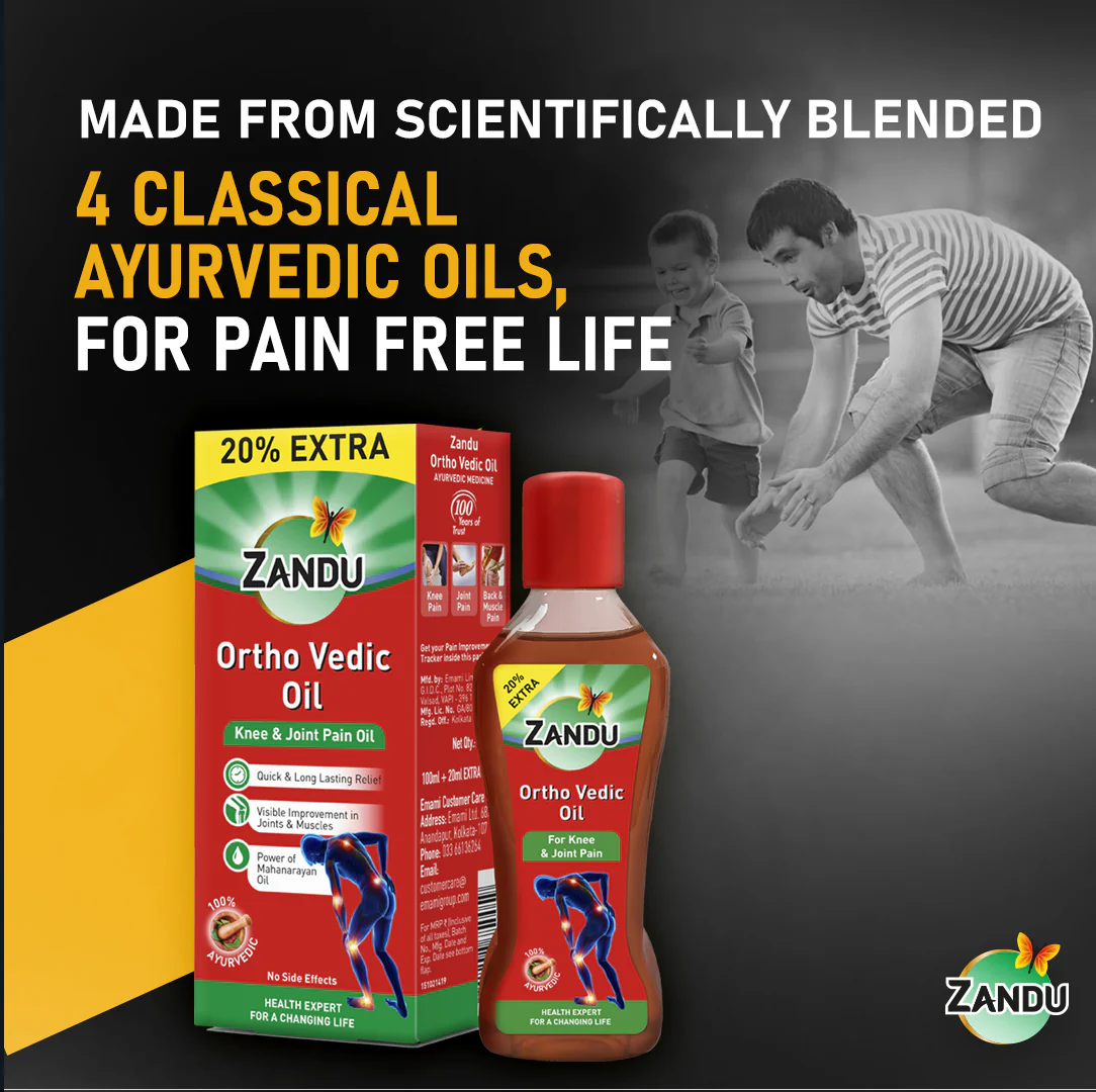 Zandu Ortho Vedic Ayurvedic Pain Relief Oil - Image 3